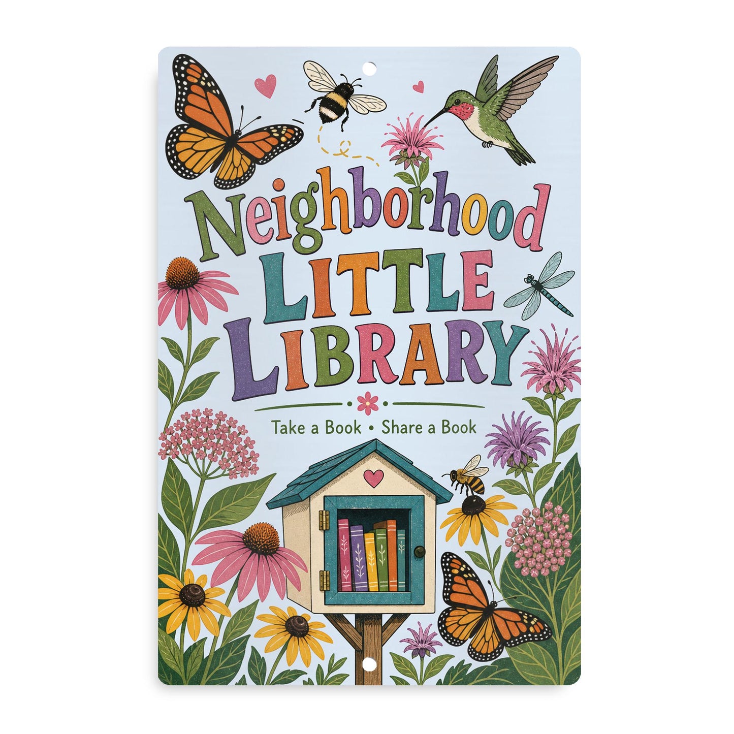 Neighborhood Library Sign