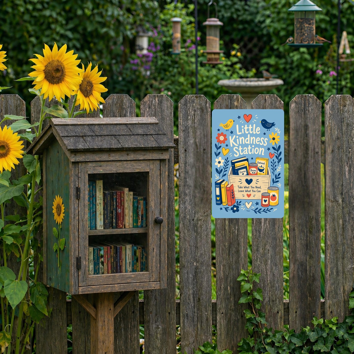 Little Kindness Station Metal Sign