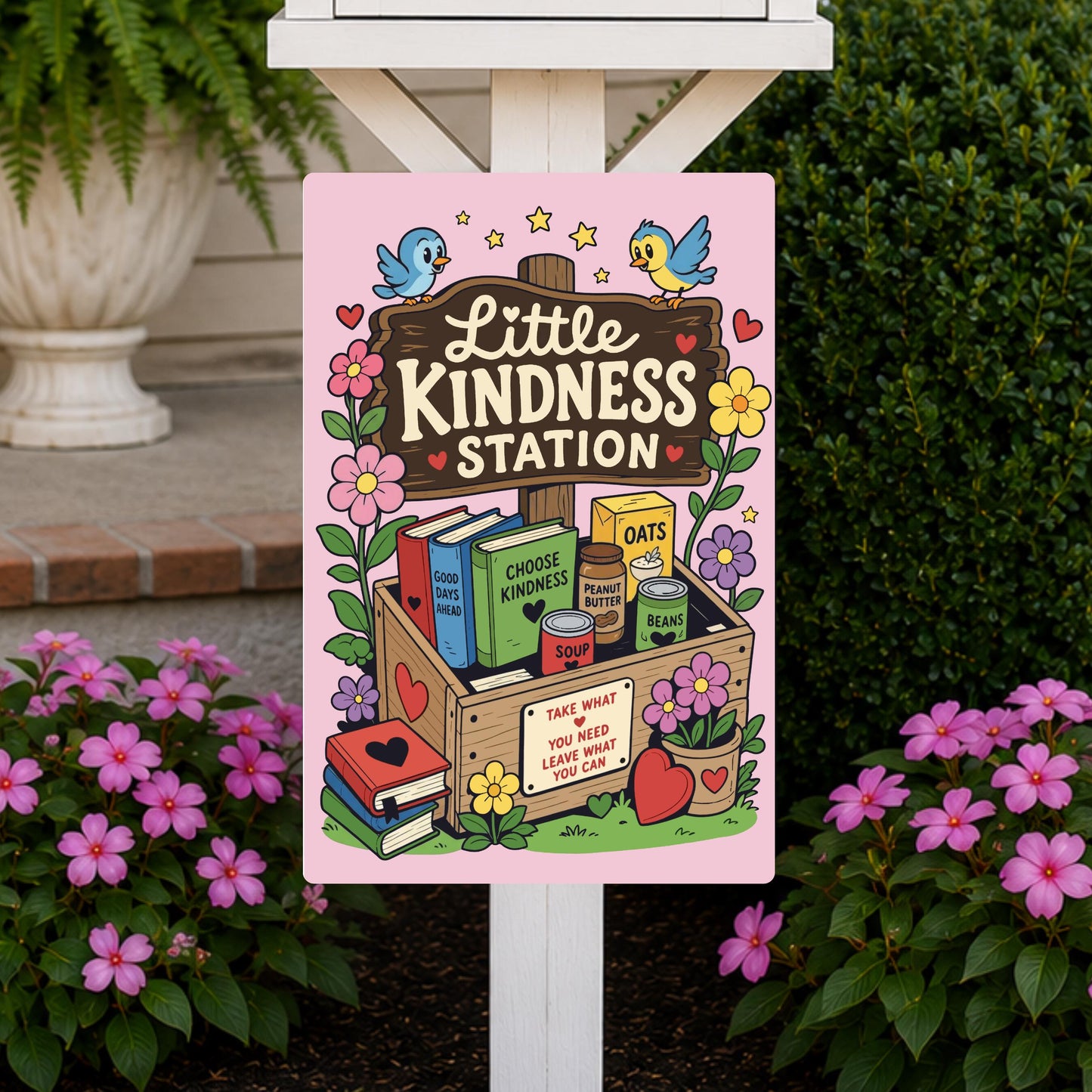 Kindness Station Metal Sign