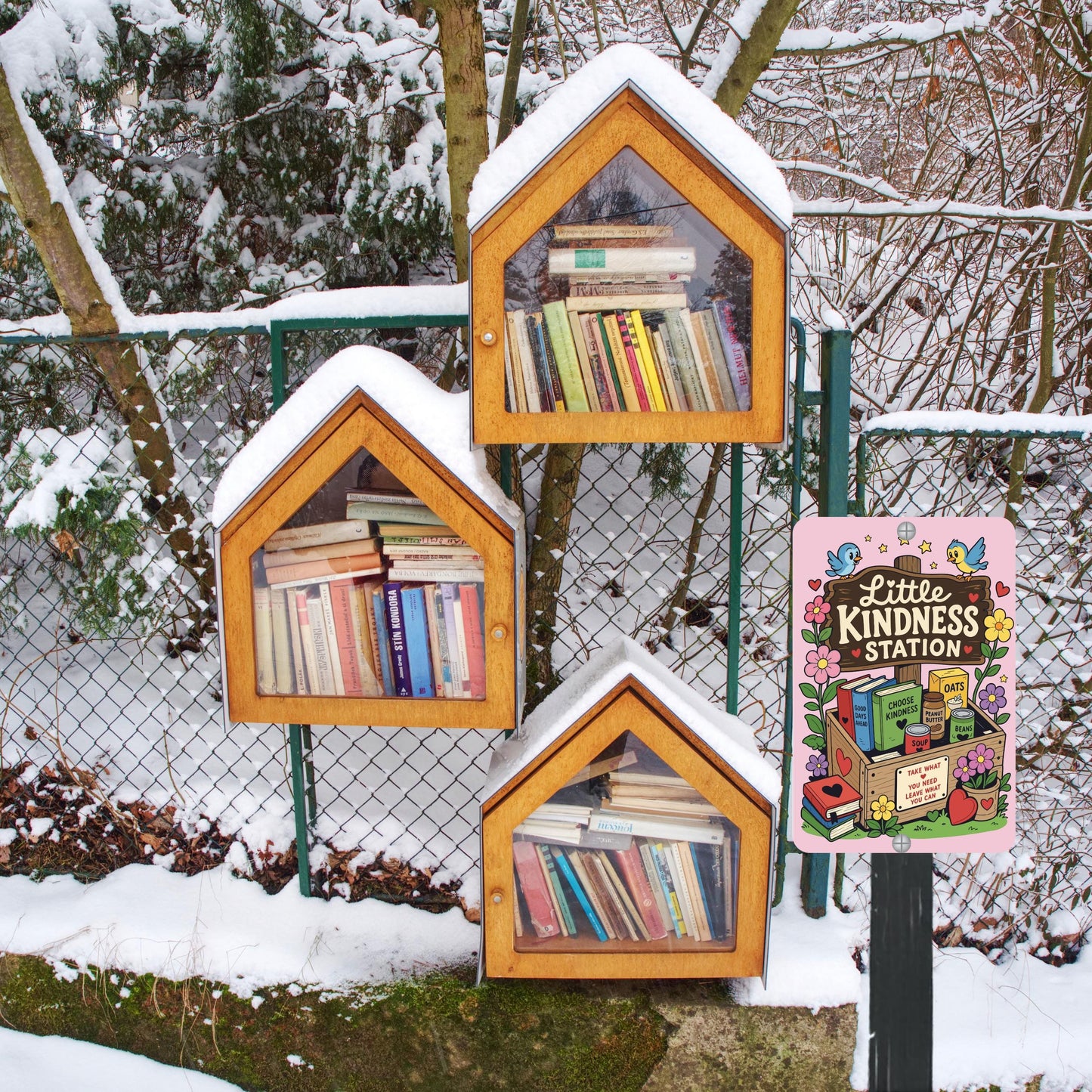 Kindness Station Metal Sign