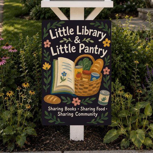 Library & Pantry Metal Sign