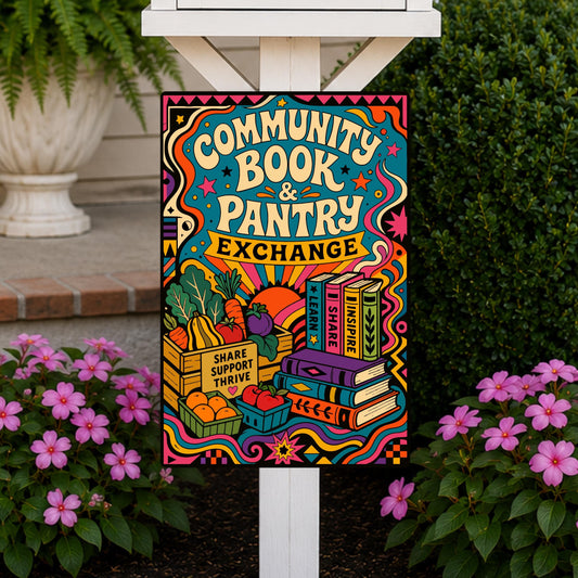 Community Book & Pantry Sign