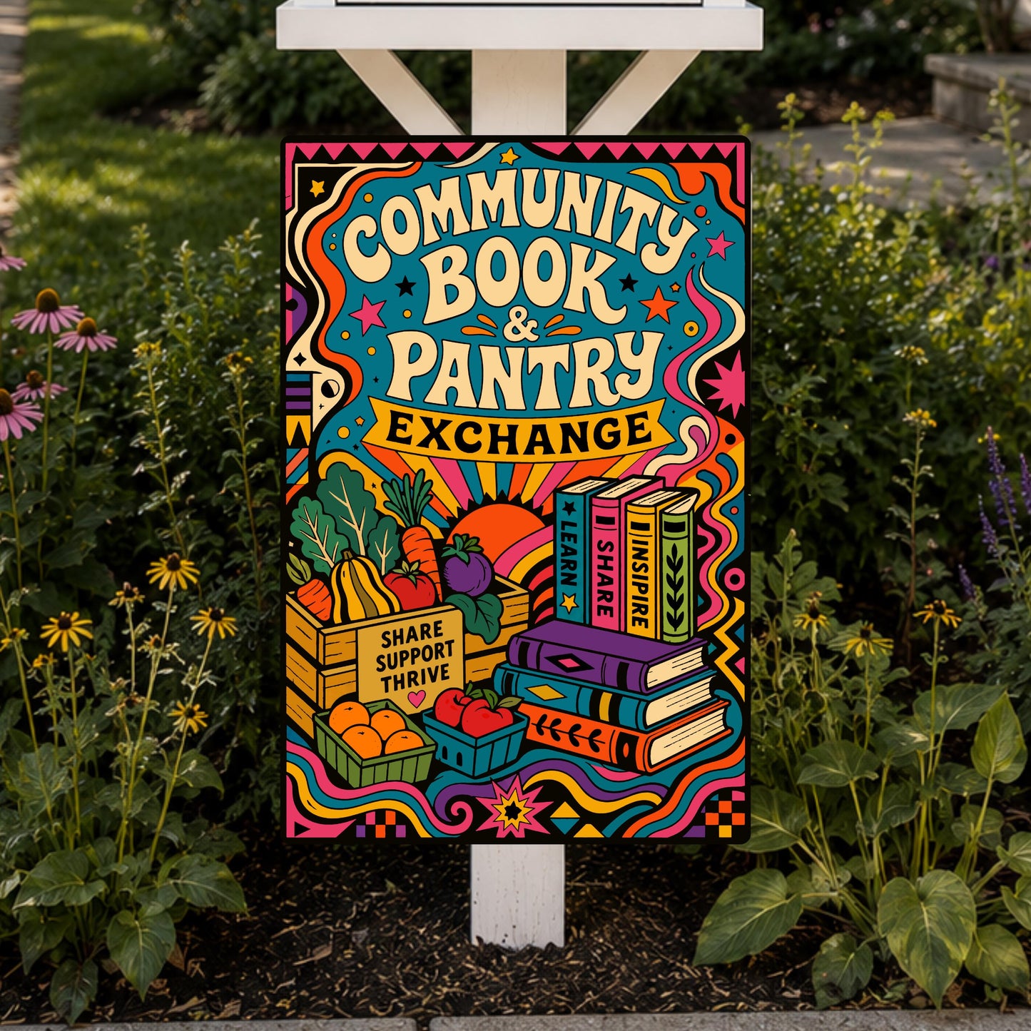 Community Book & Pantry Sign