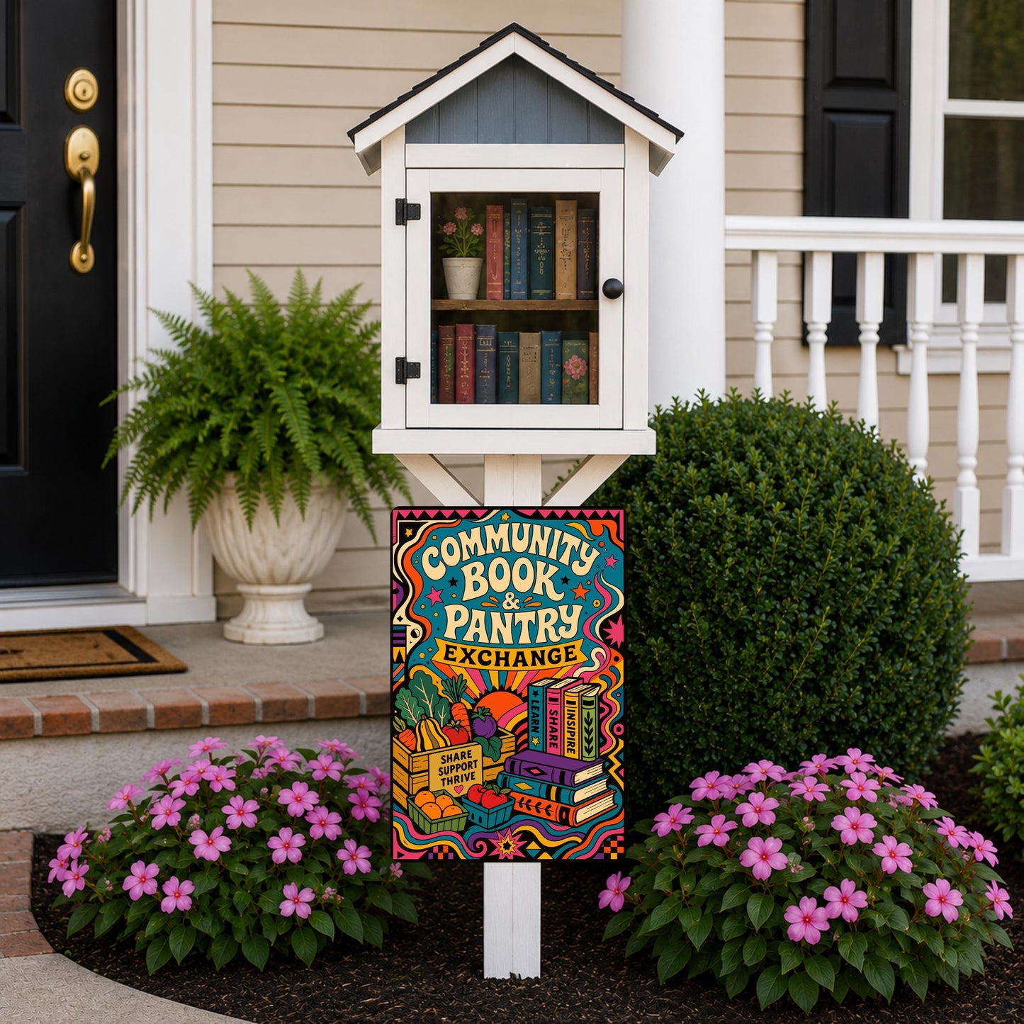Community Book & Pantry Sign