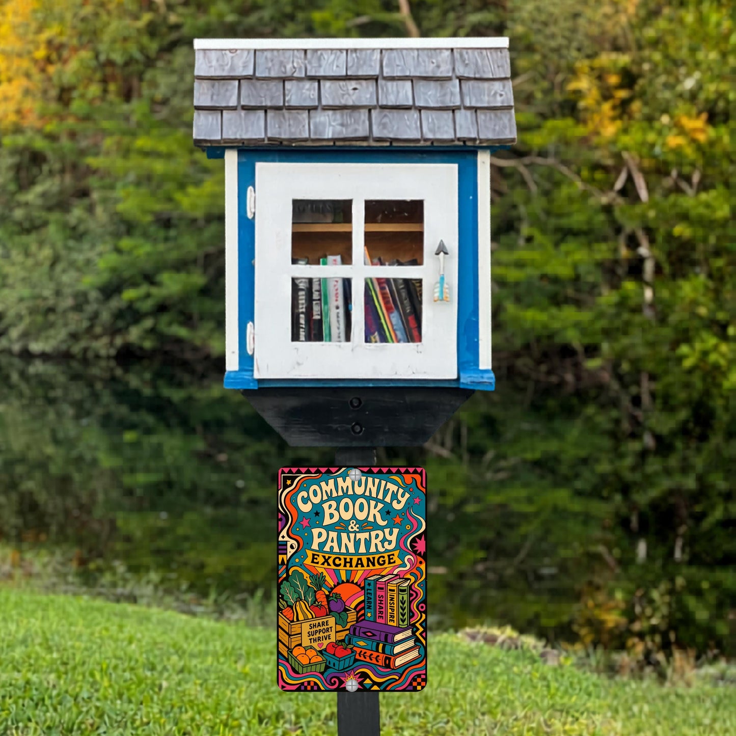 Community Book & Pantry Sign