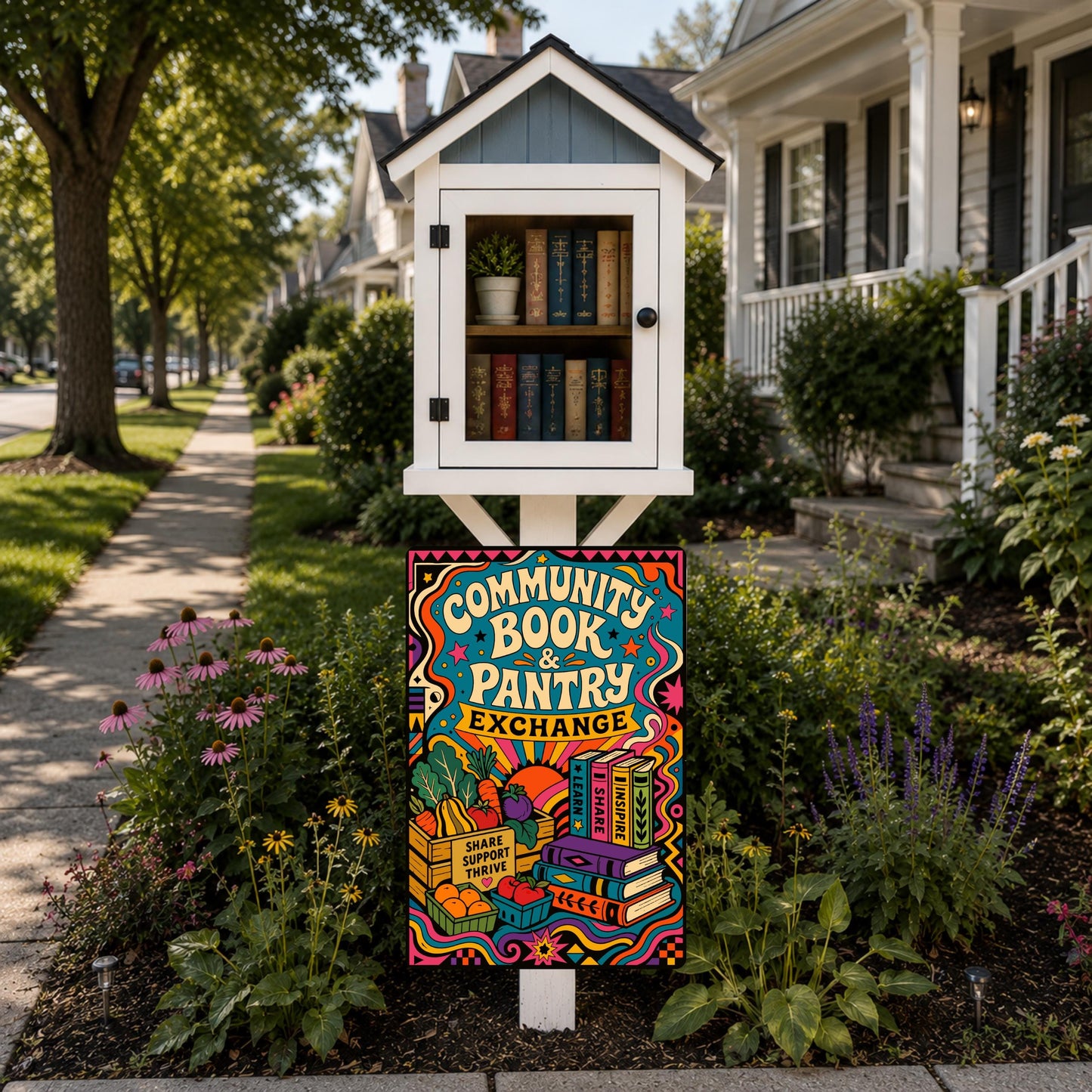Community Book & Pantry Sign