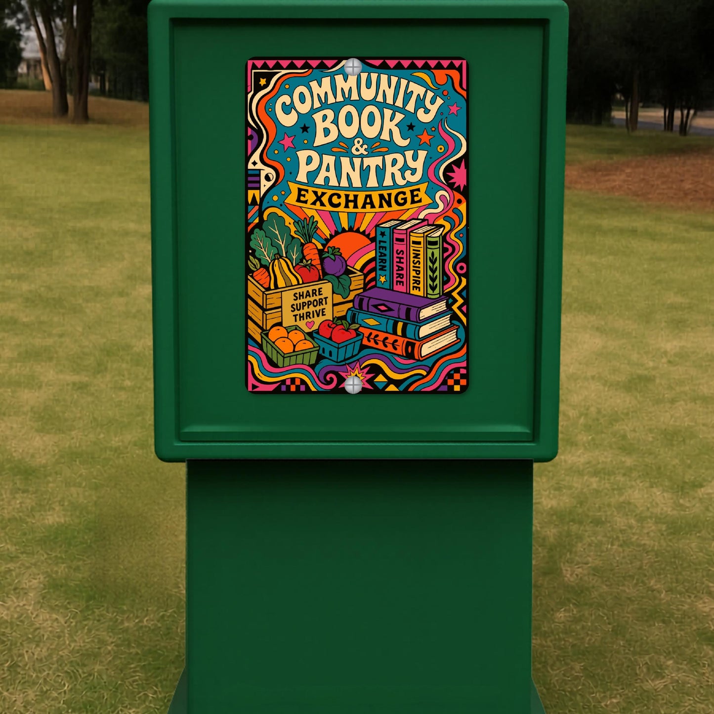 Community Book & Pantry Sign