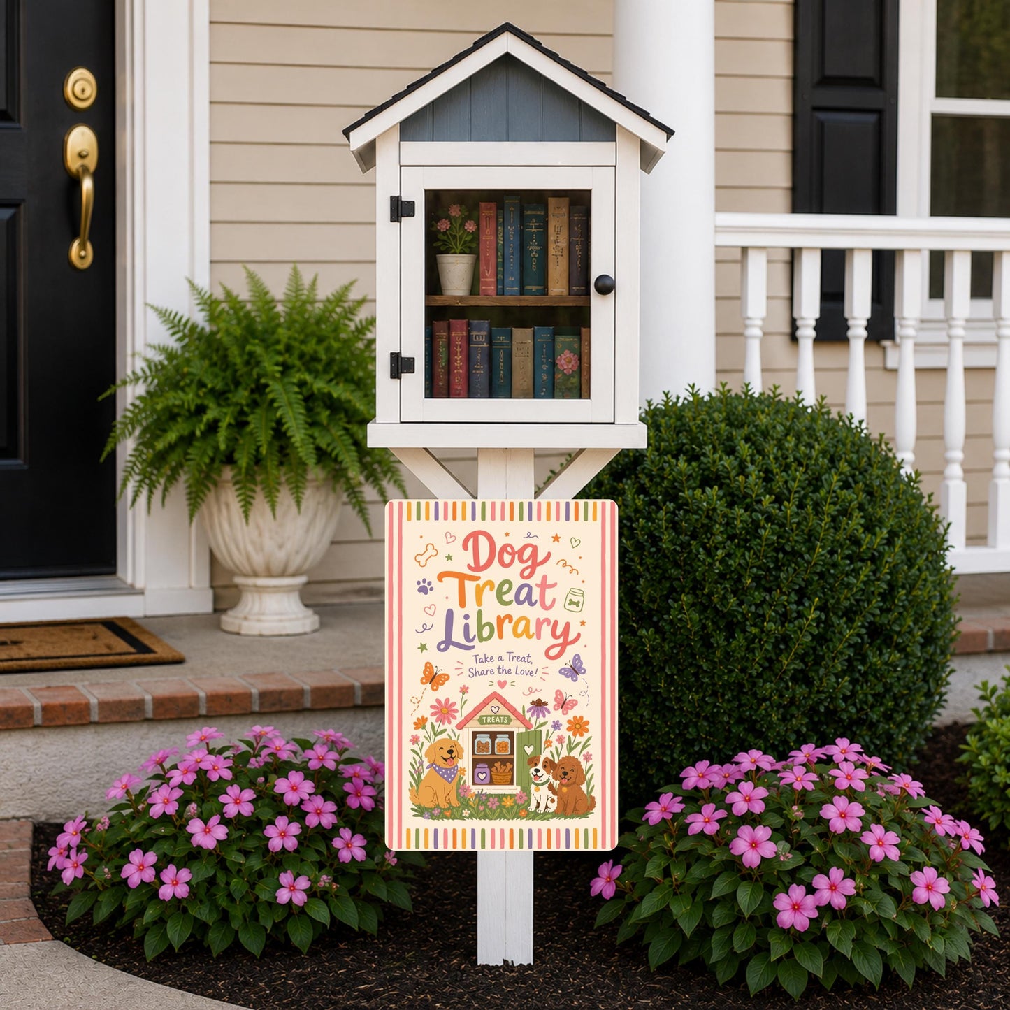 Dog Treat Library Metal Sign