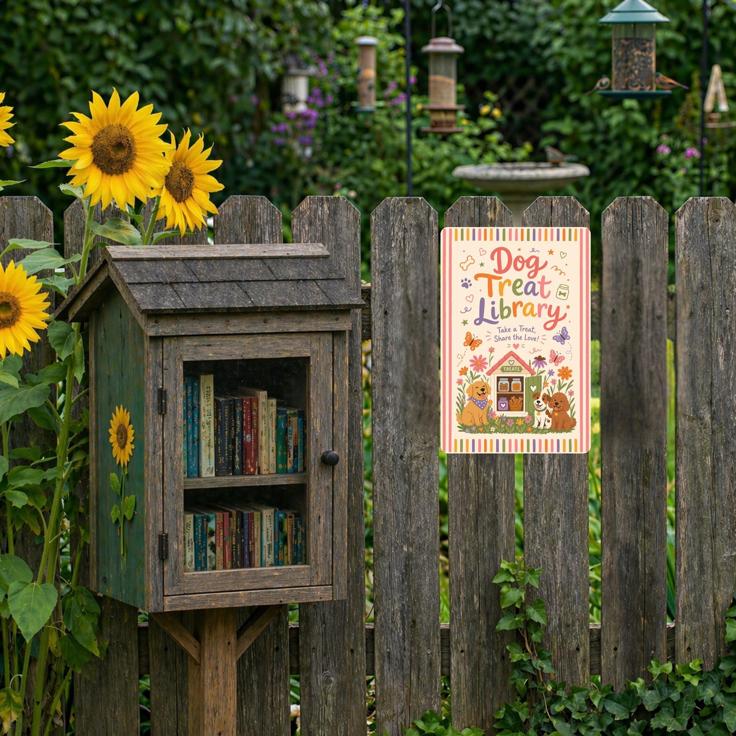 Dog Treat Library Metal Sign