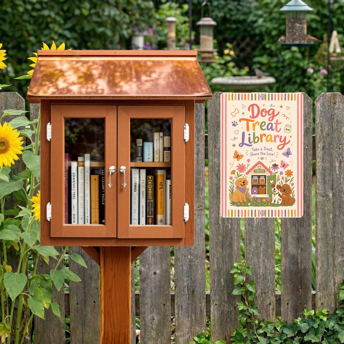 Dog Treat Library Metal Sign