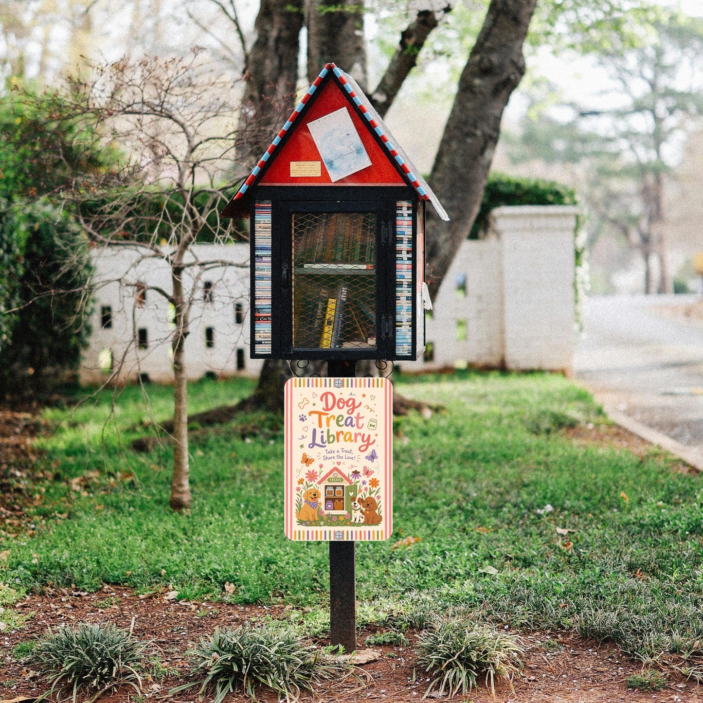 Dog Treat Library Metal Sign