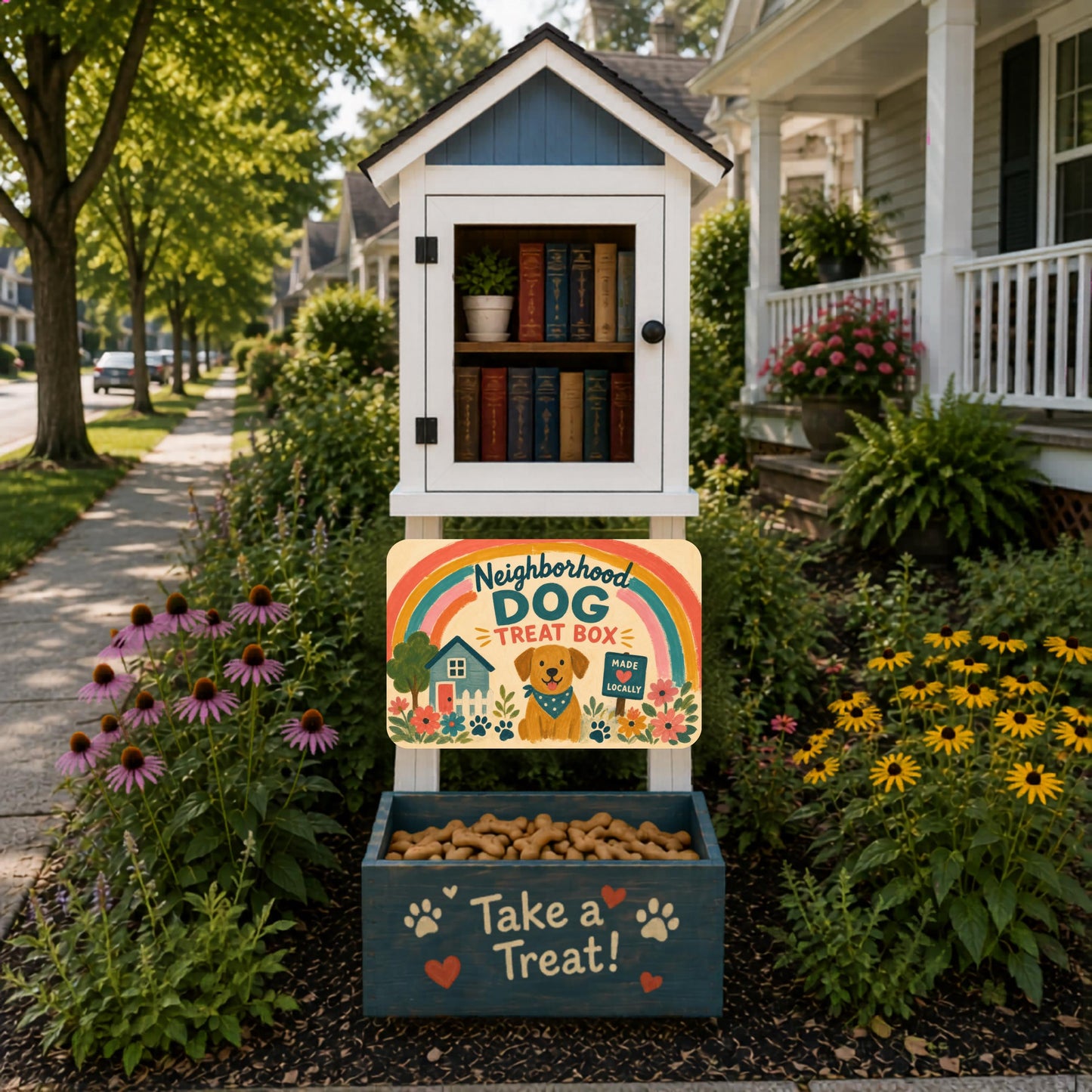 Dog Treat Box Metal Sign
