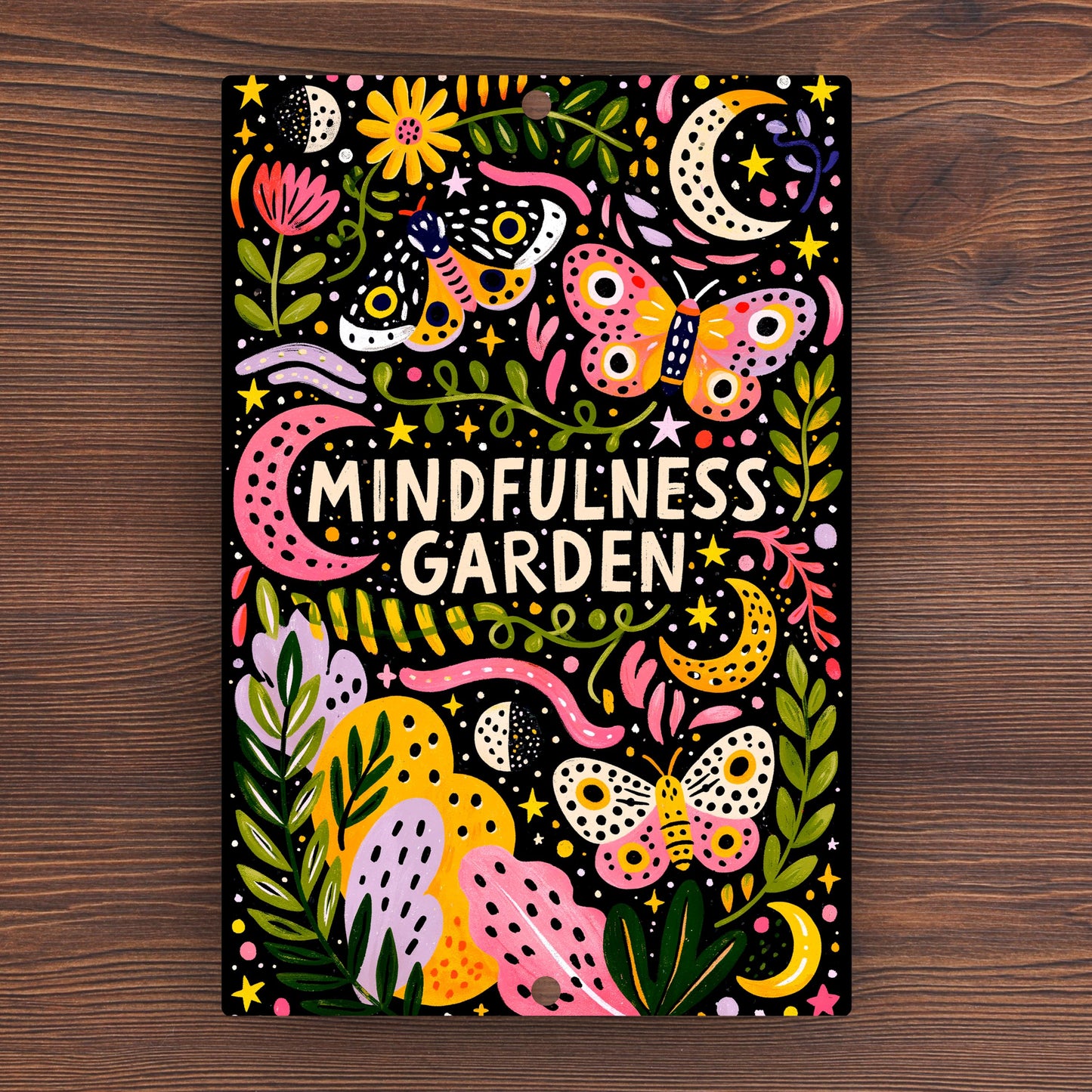 Mindfulness Garden Metal Sign