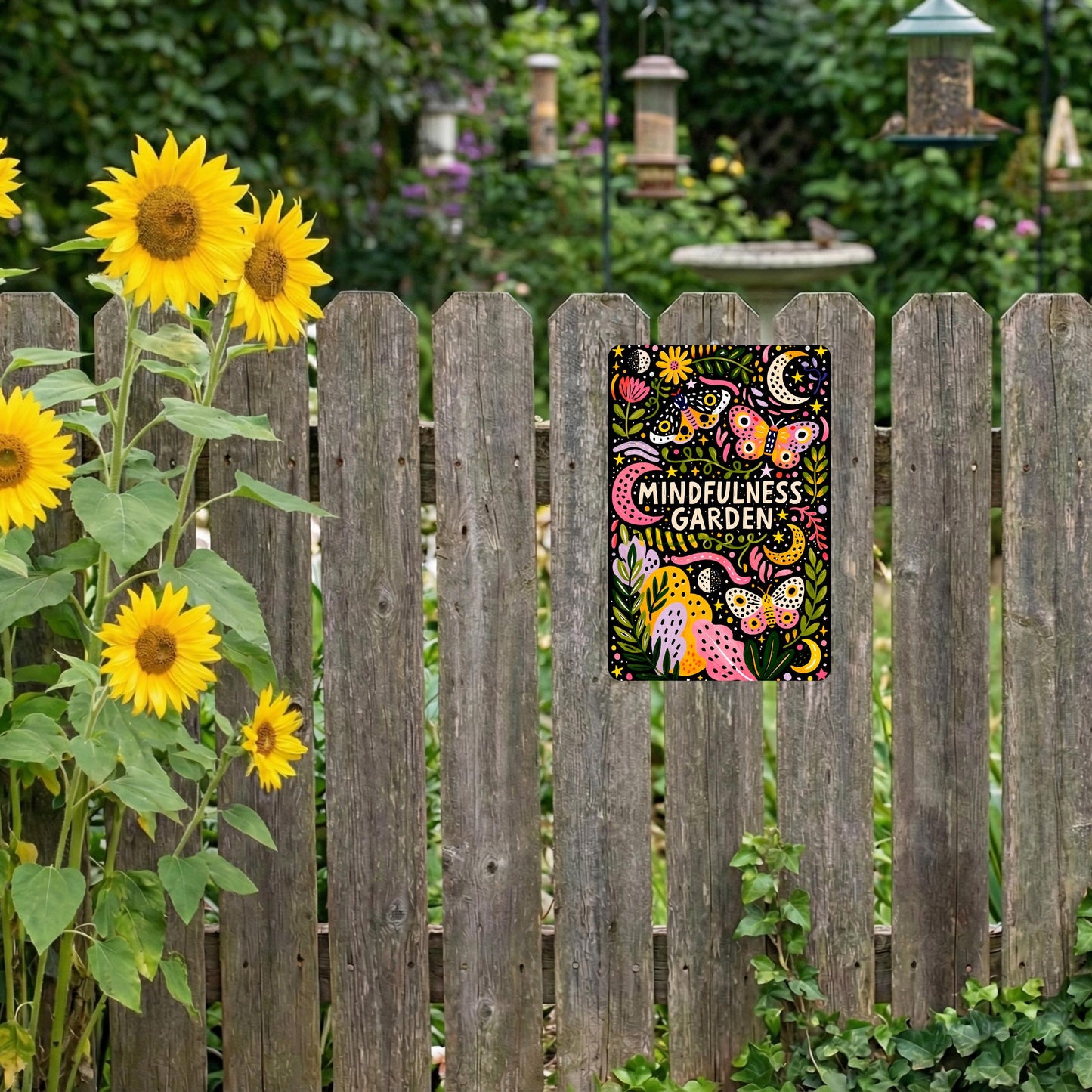 Mindfulness Garden Metal Sign