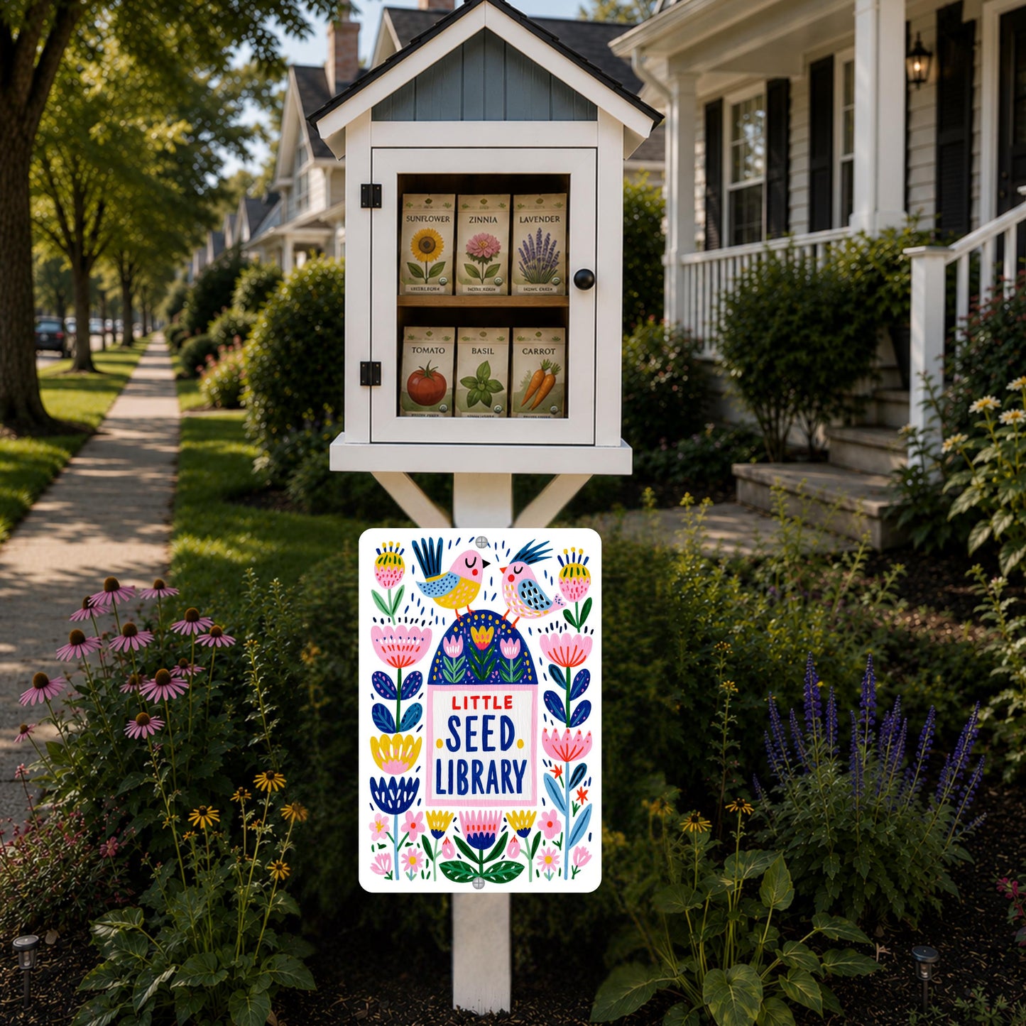 Little Seed Library Metal Sign