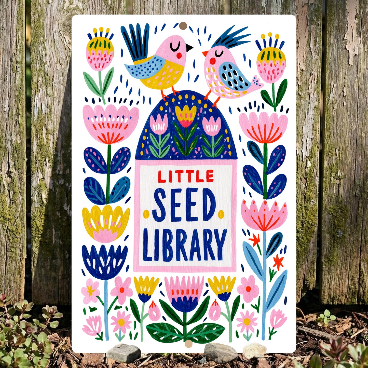 Little Seed Library Metal Sign