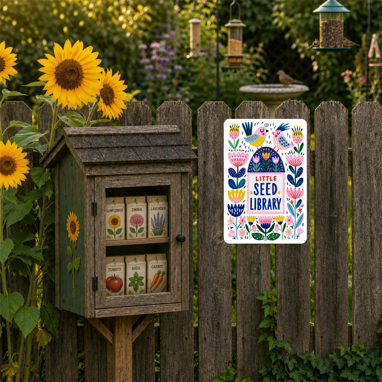 Little Seed Library Metal Sign