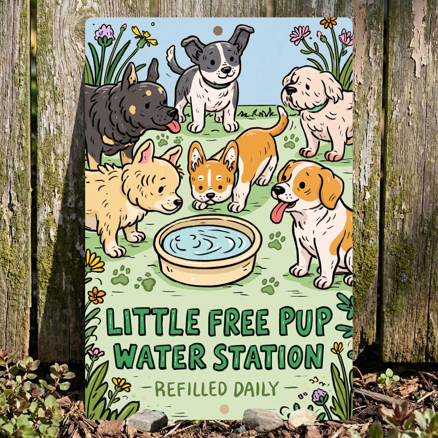 Dog Hydration Station Metal Sign