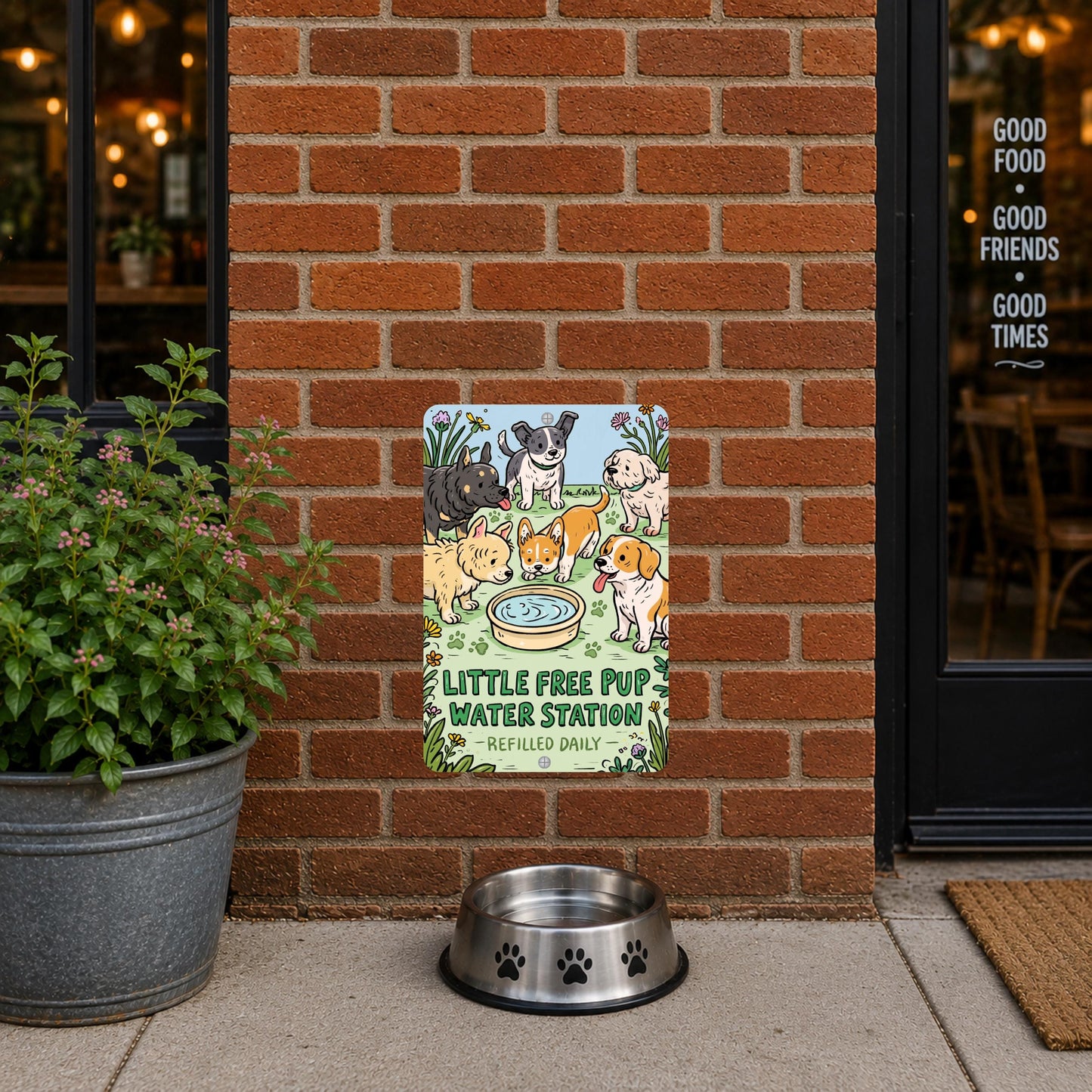 Dog Hydration Station Metal Sign
