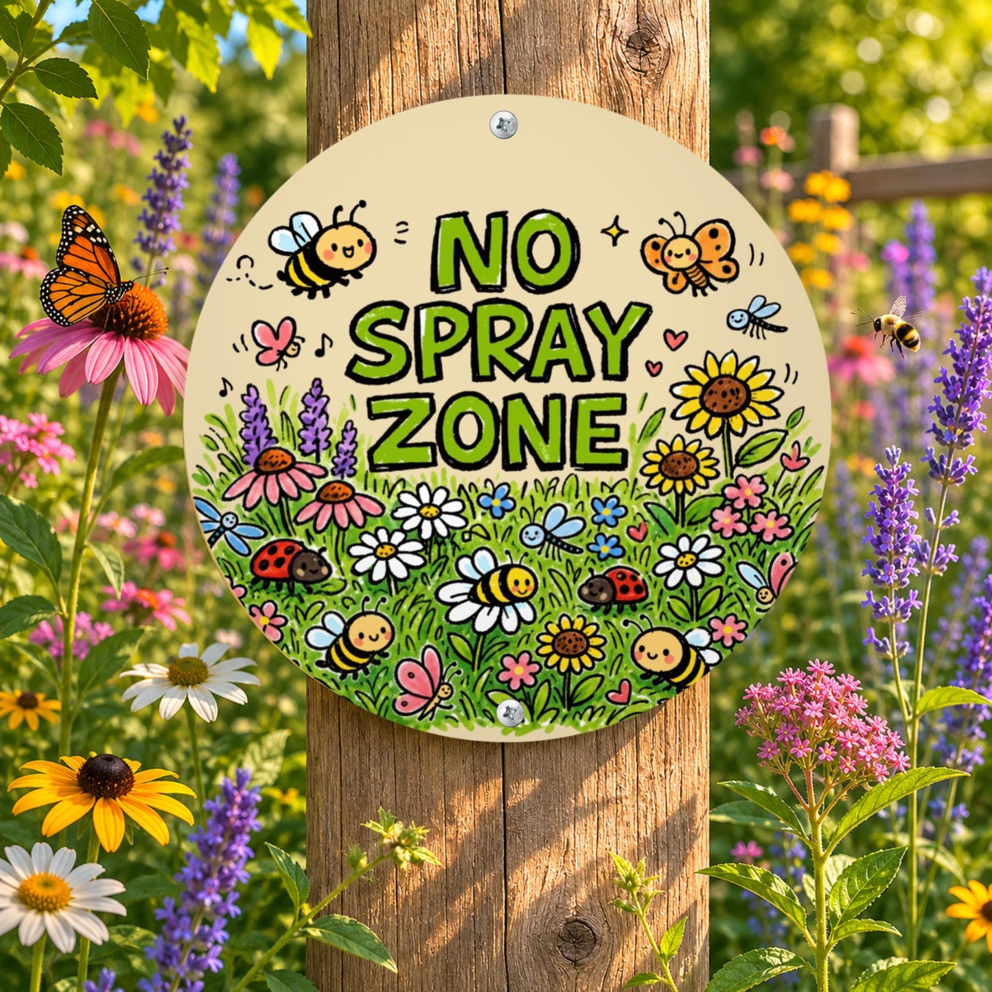 No Spray Zone Metal Sign