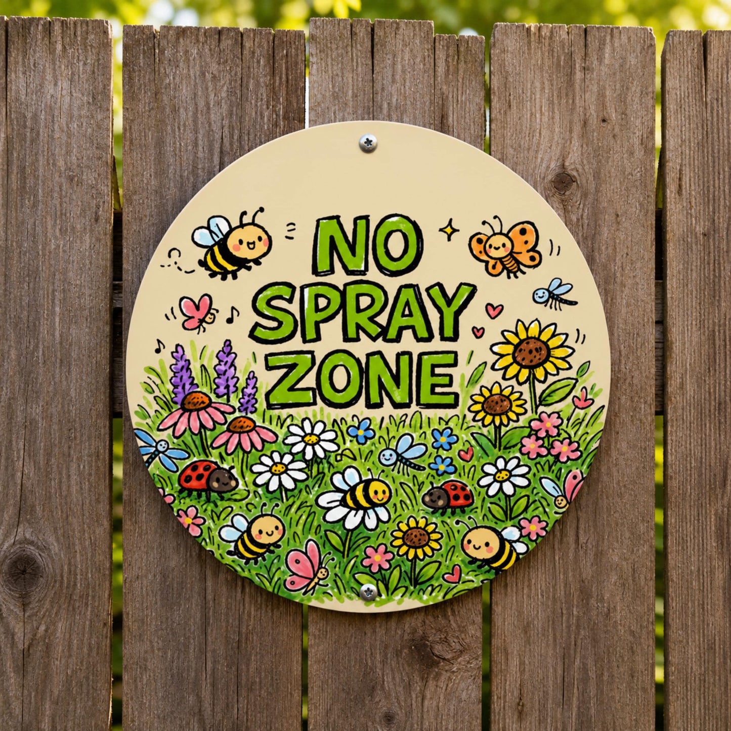No Spray Zone Metal Sign