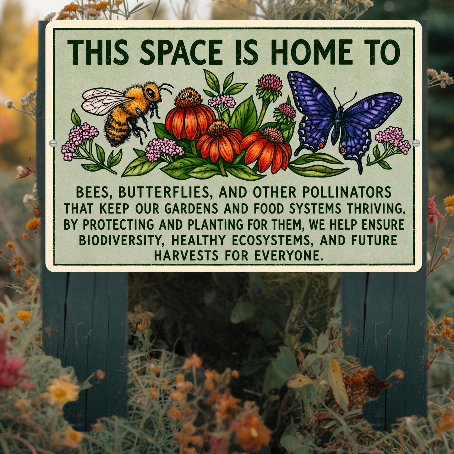 Butterfly Habitat Garden Sign