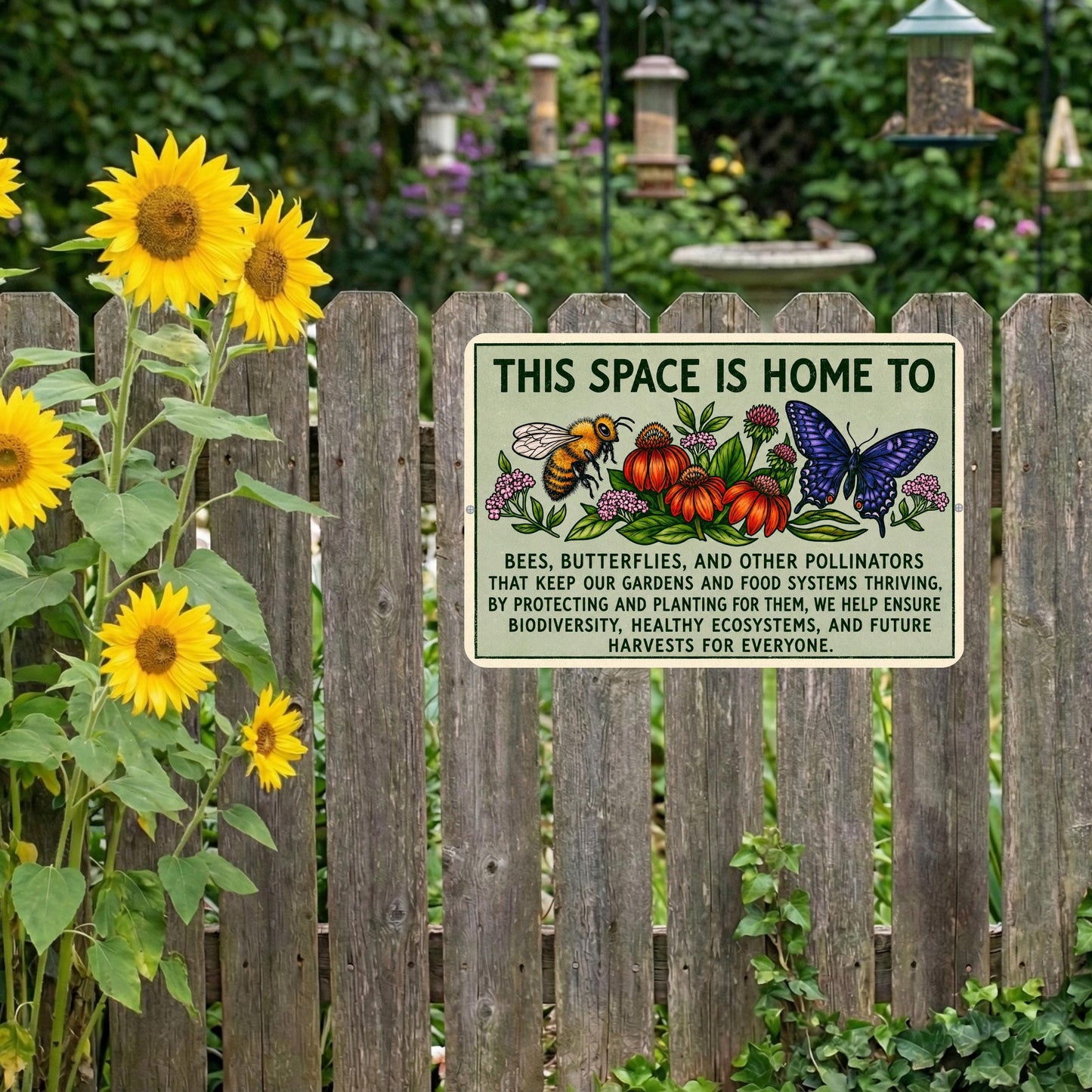 Butterfly Habitat Garden Sign