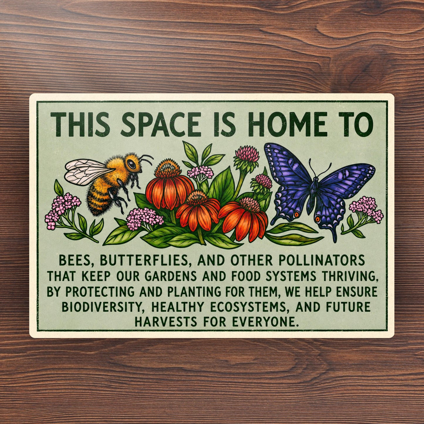 Butterfly Habitat Garden Sign