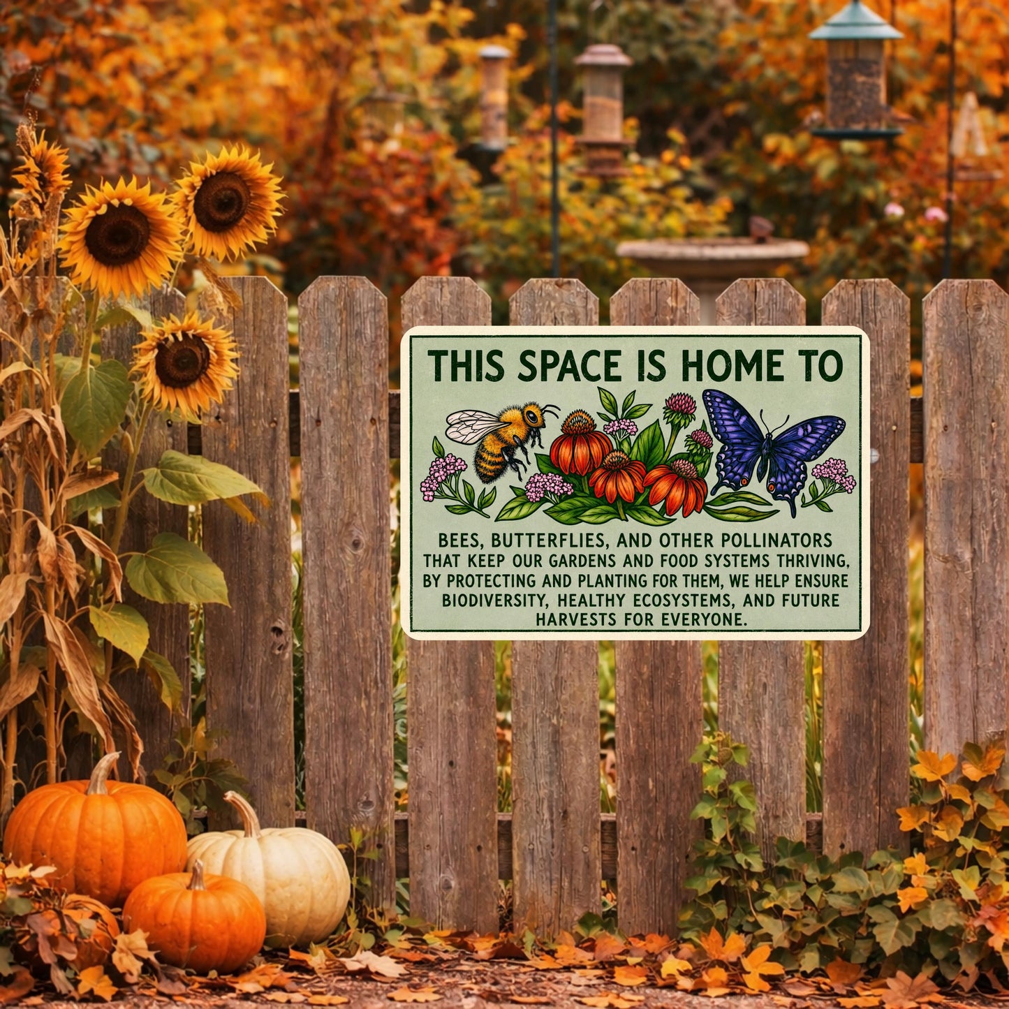 Butterfly Habitat Garden Sign