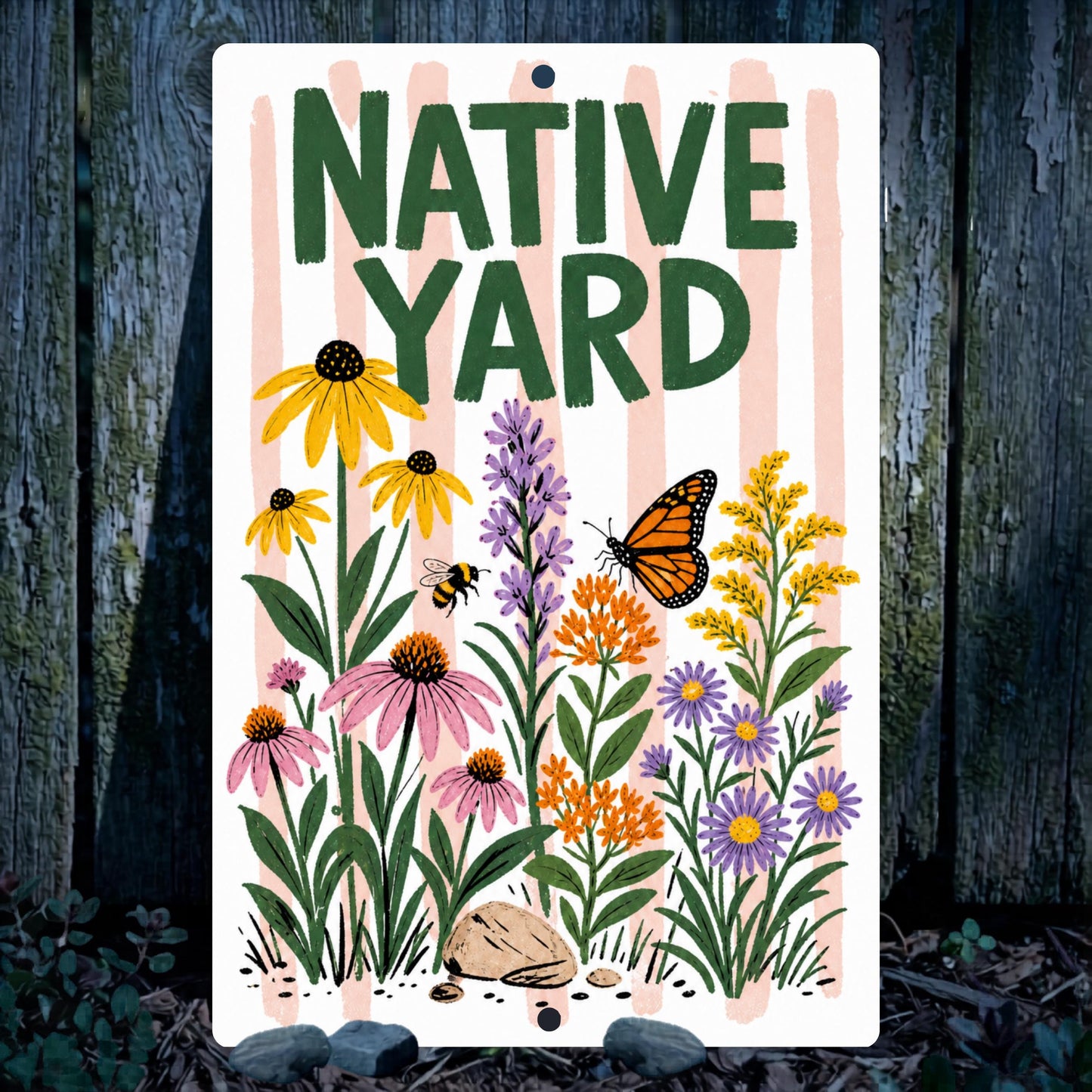 Native Yard Metal Sign