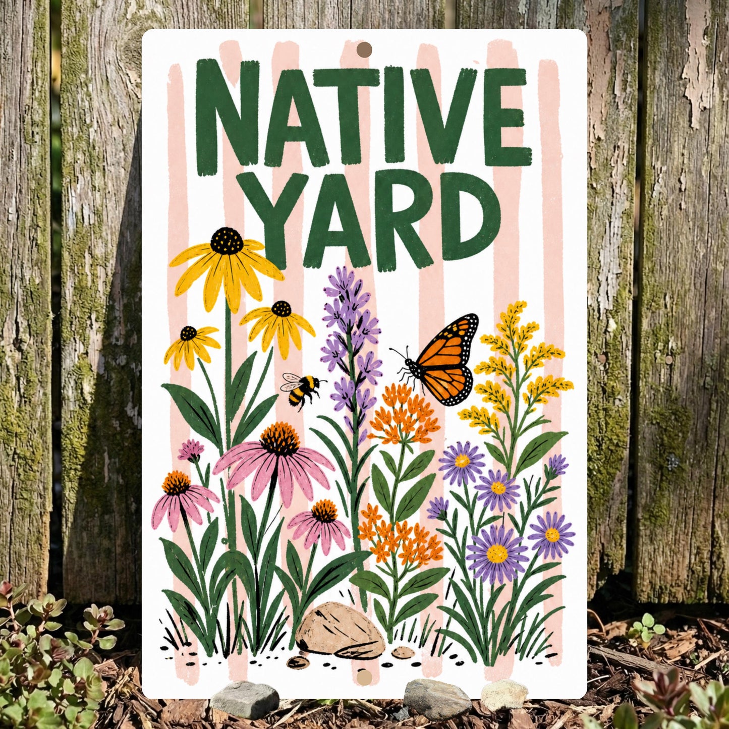 Native Yard Metal Sign