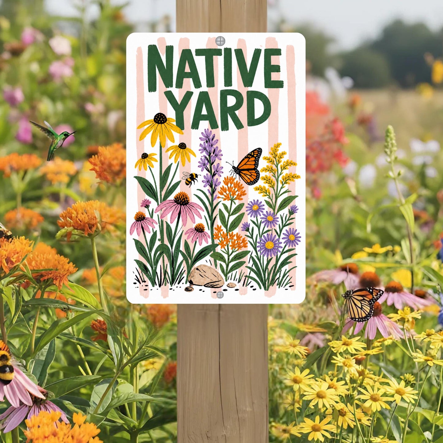 Native Yard Metal Sign