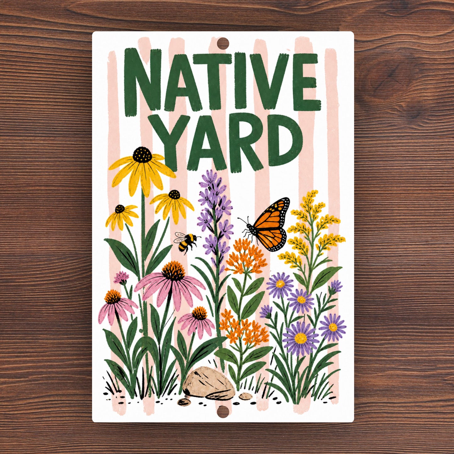Native Yard Metal Sign