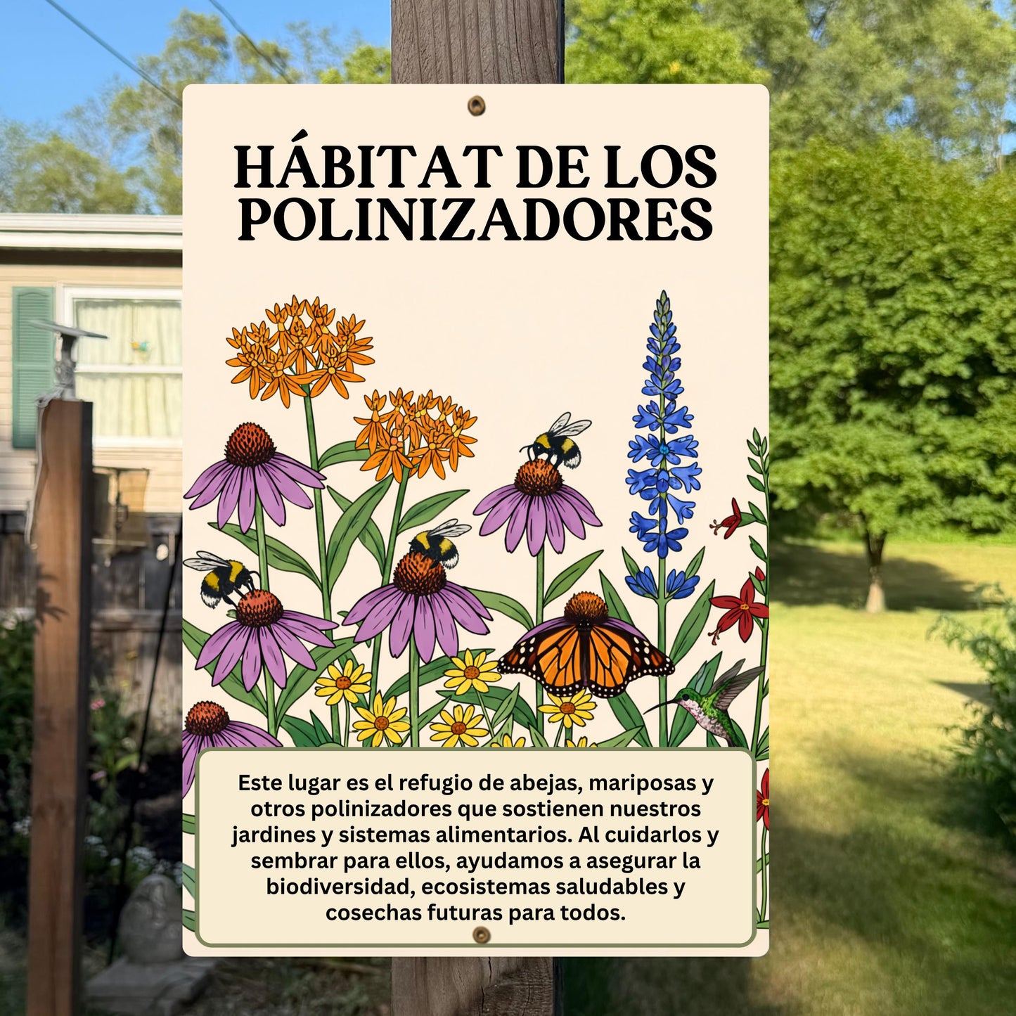 SPANISH VERSION Pollinator Habitat Sign