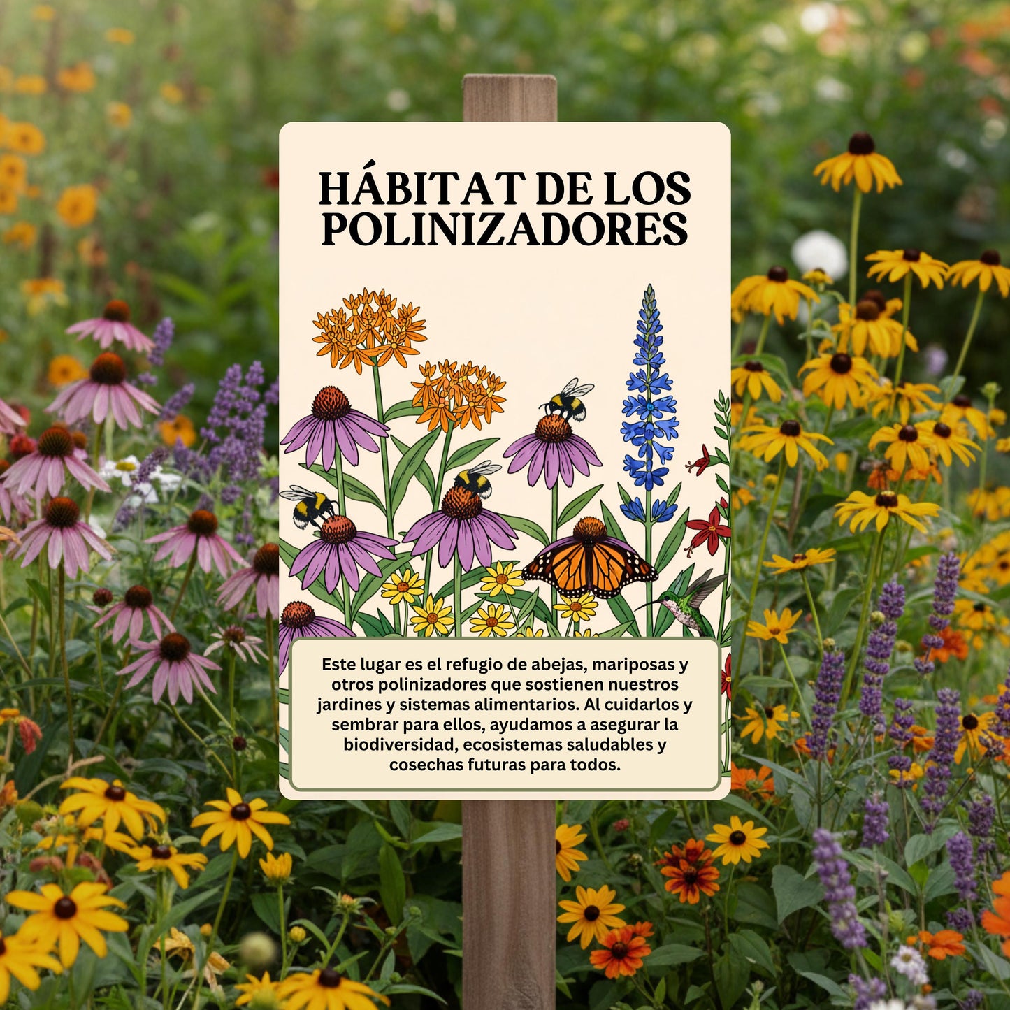 SPANISH VERSION Pollinator Habitat Sign