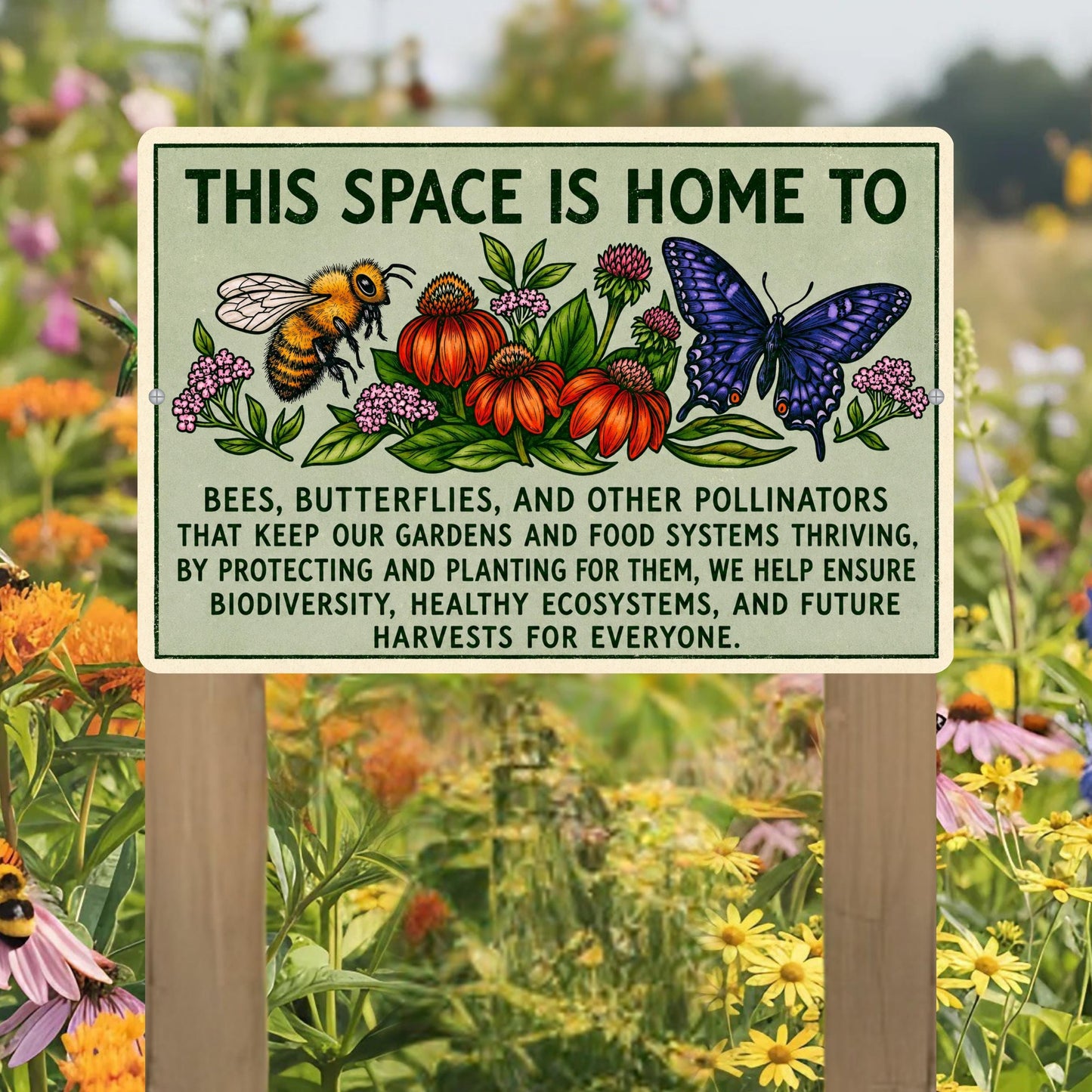 Butterfly Habitat Garden Sign