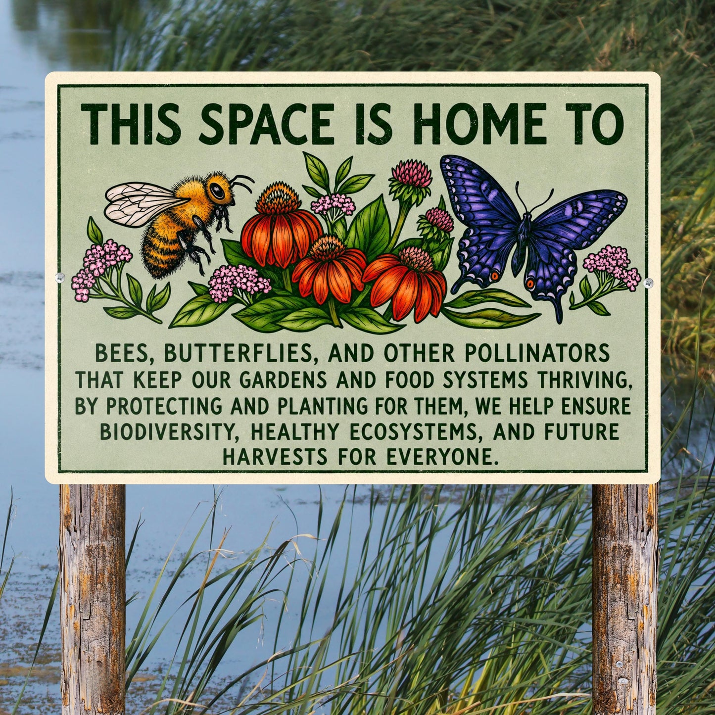 Butterfly Habitat Garden Sign