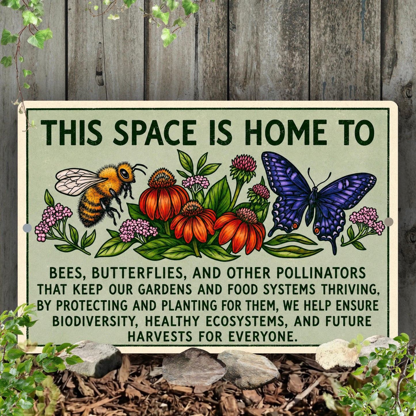 Butterfly Habitat Garden Sign