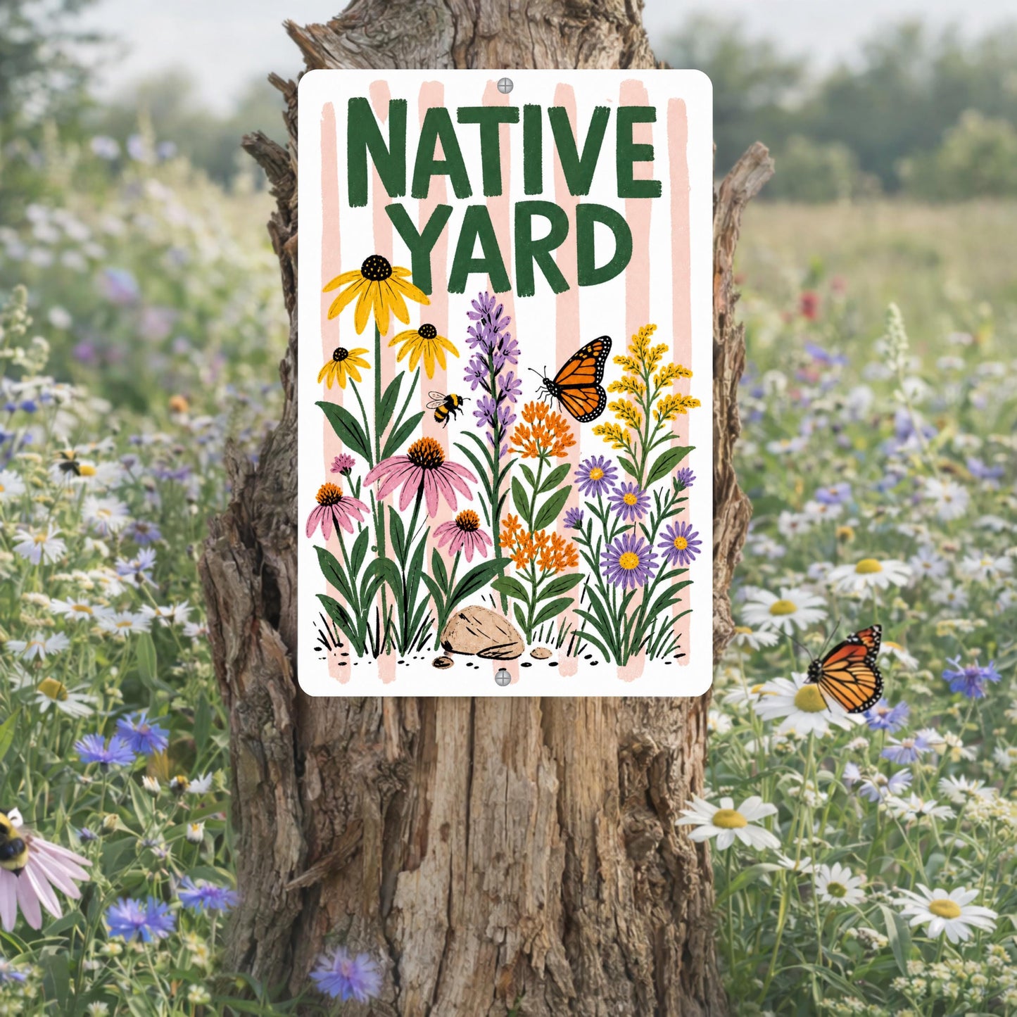 Native Yard Metal Sign