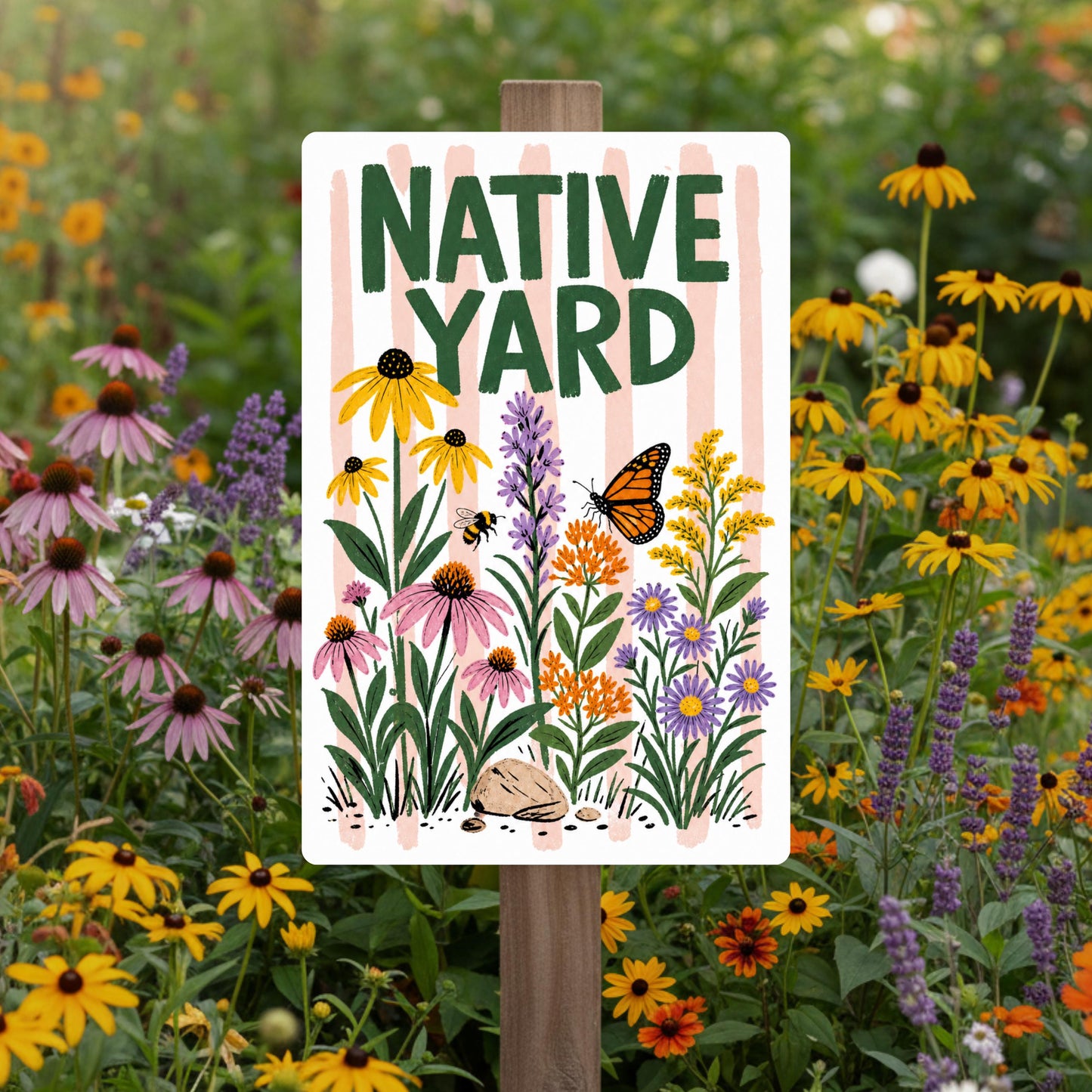 Native Yard Metal Sign