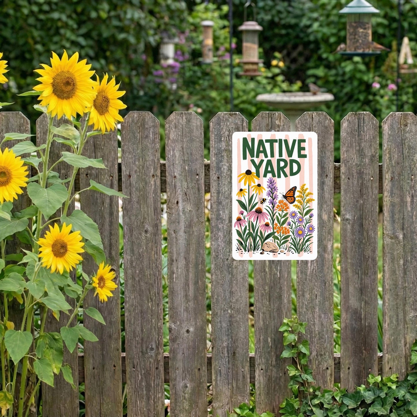 Native Yard Metal Sign