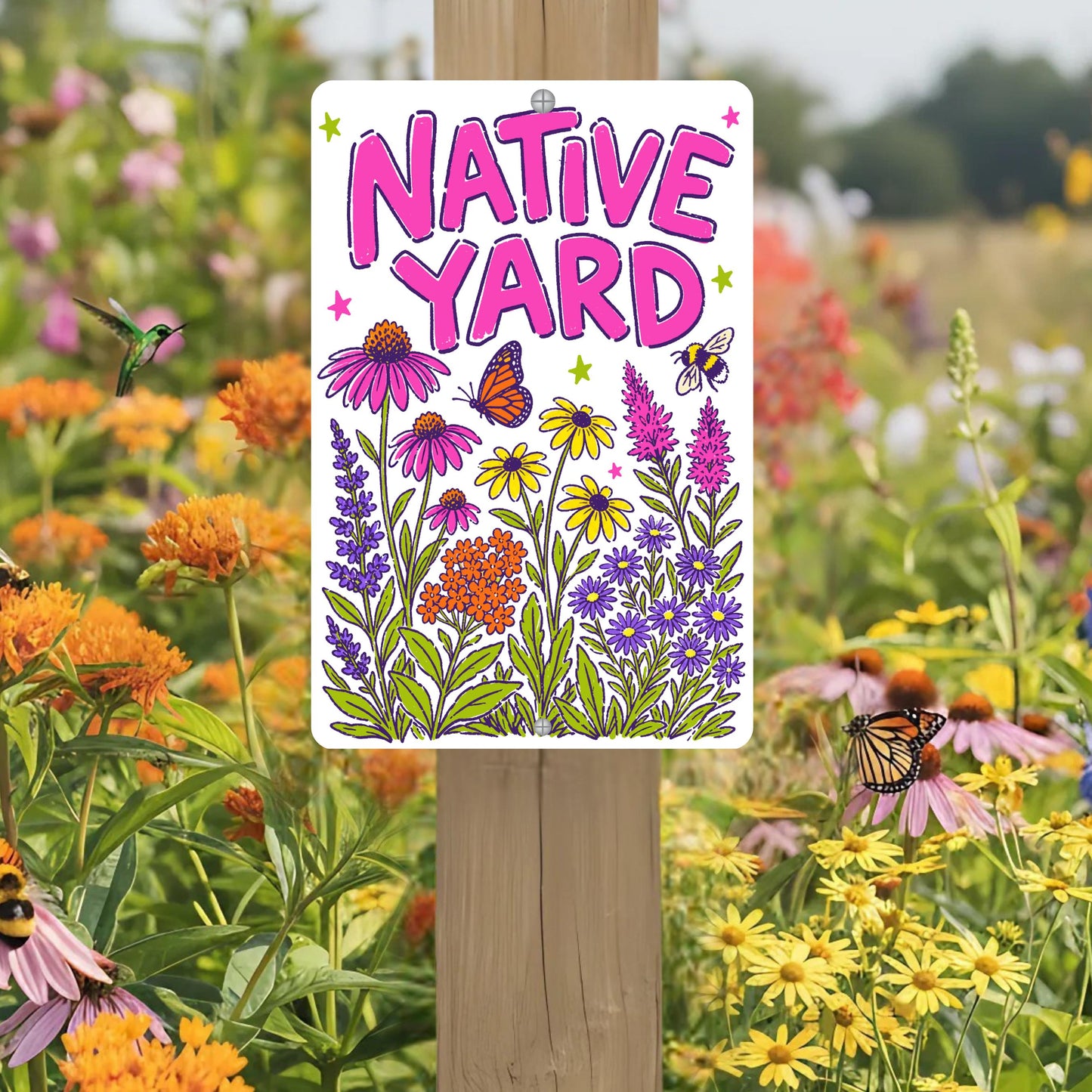 Native Yard Metal Sign