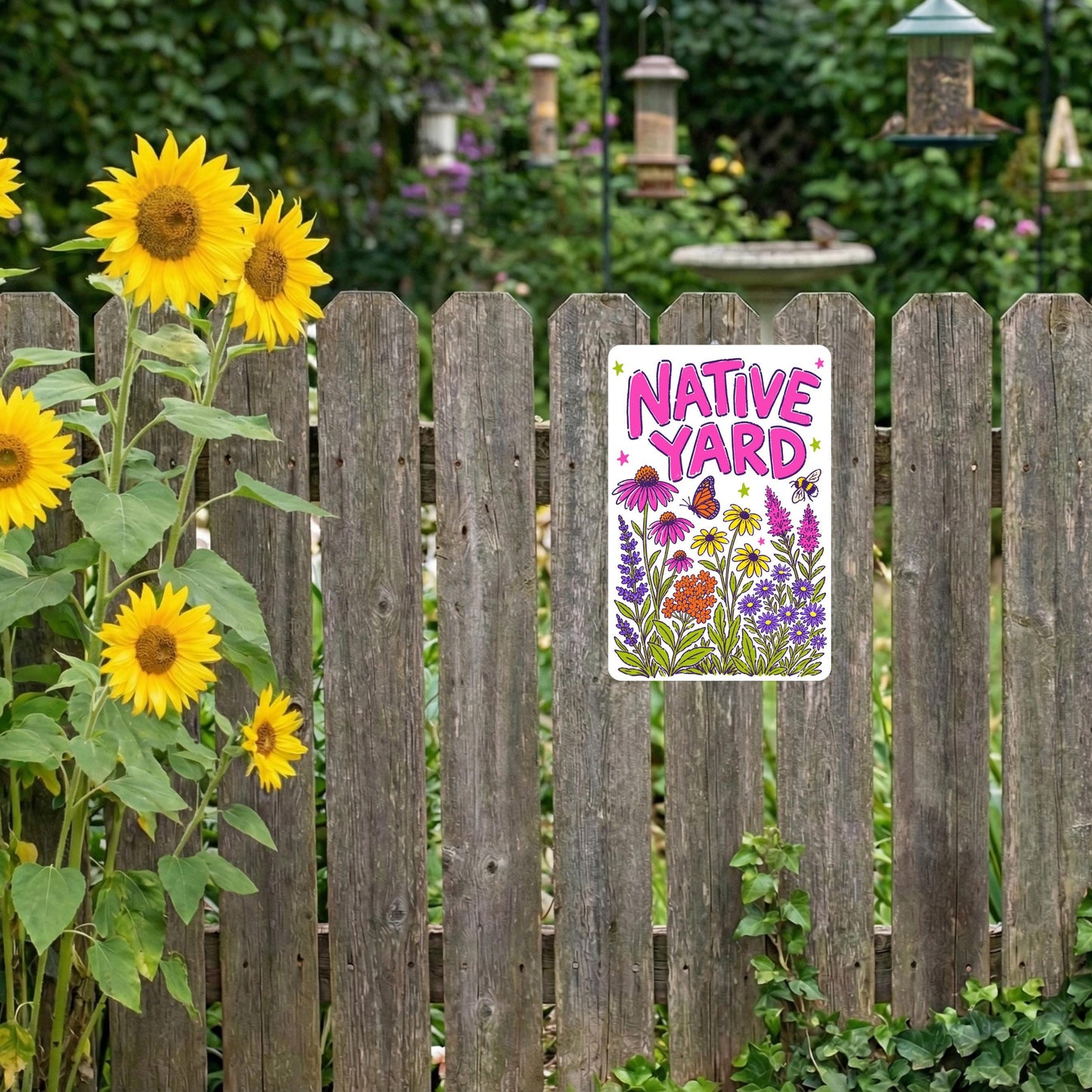 Native Yard Metal Sign