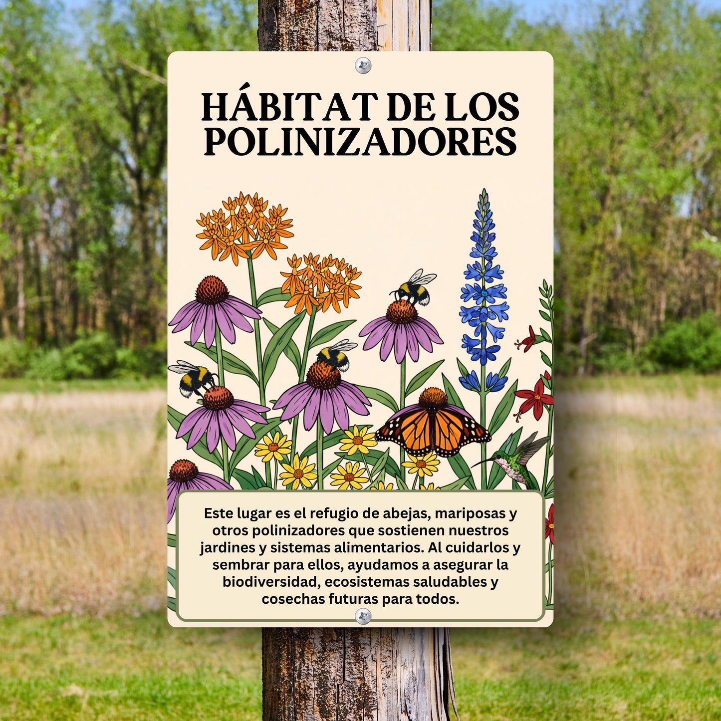 SPANISH VERSION Pollinator Habitat Sign
