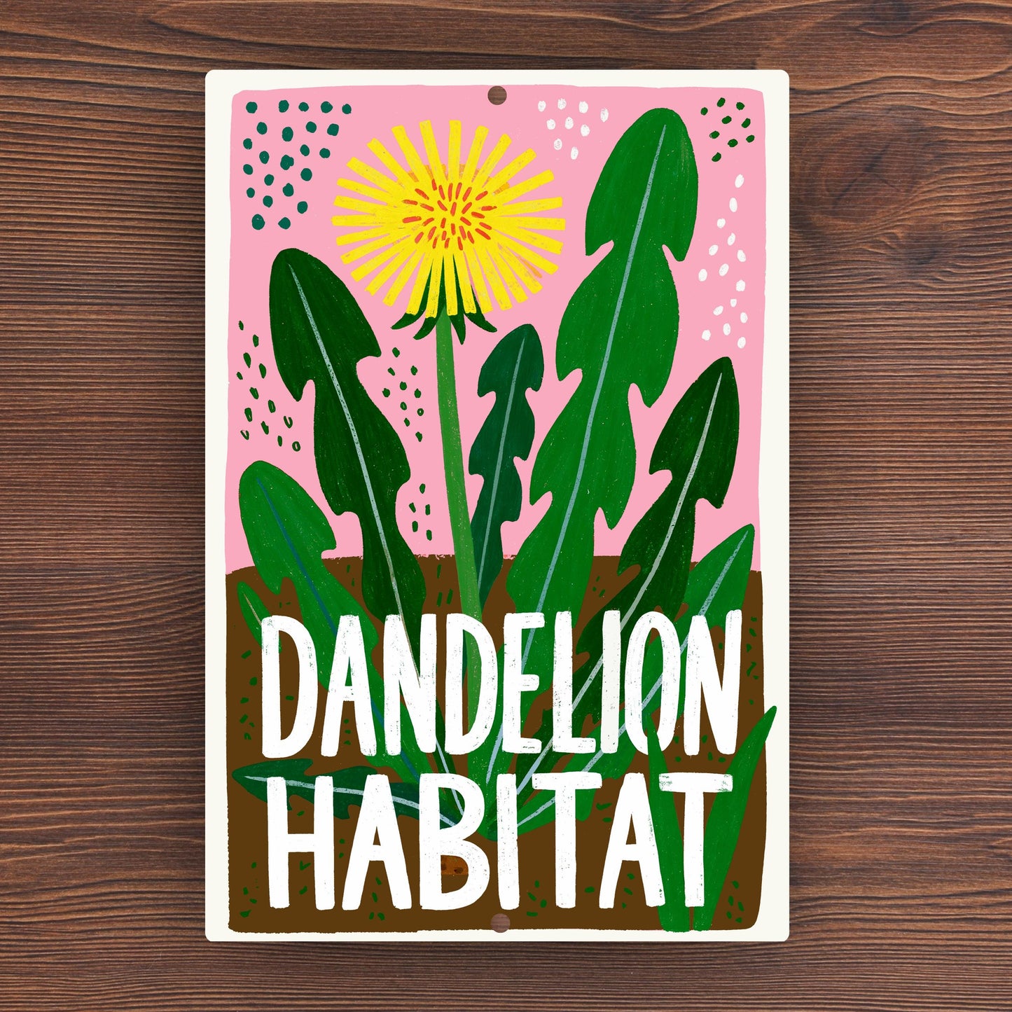 Dandelion Habitat Metal Sign