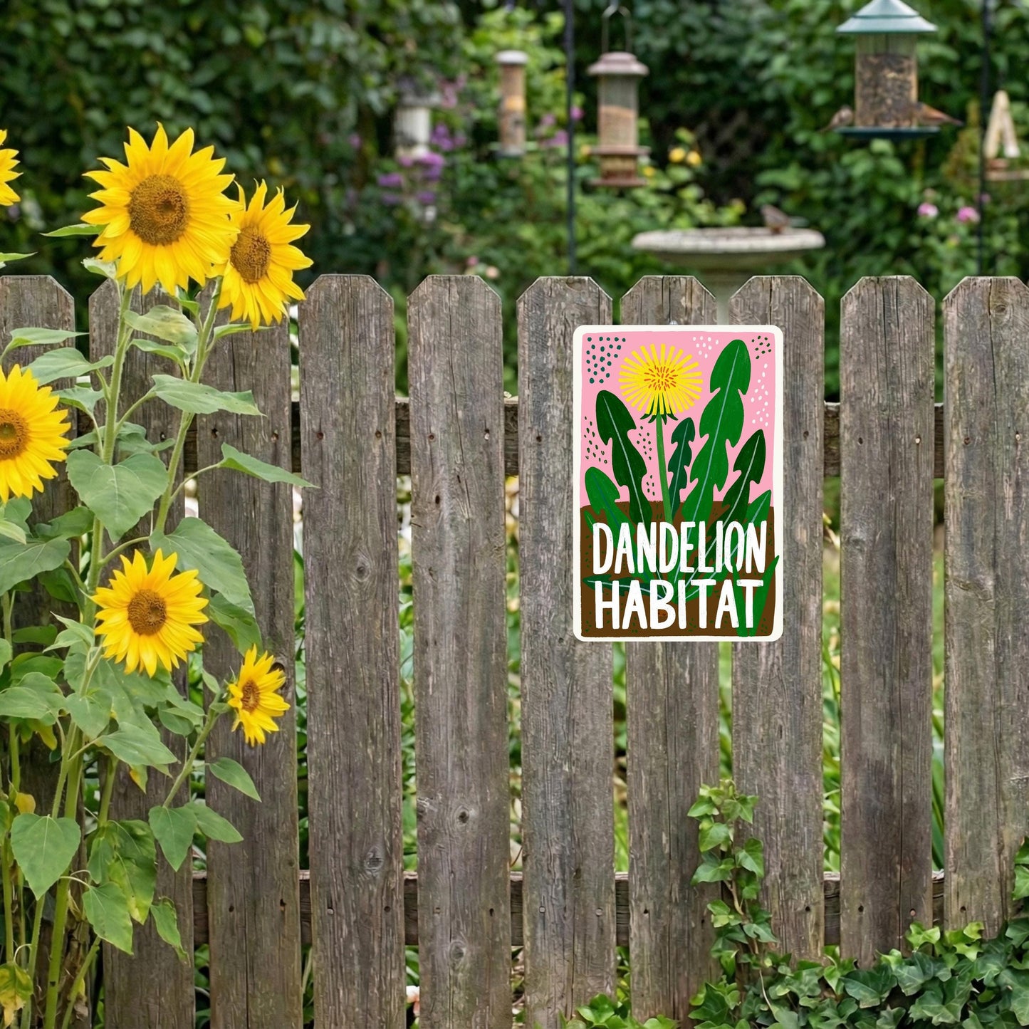 Dandelion Habitat Metal Sign