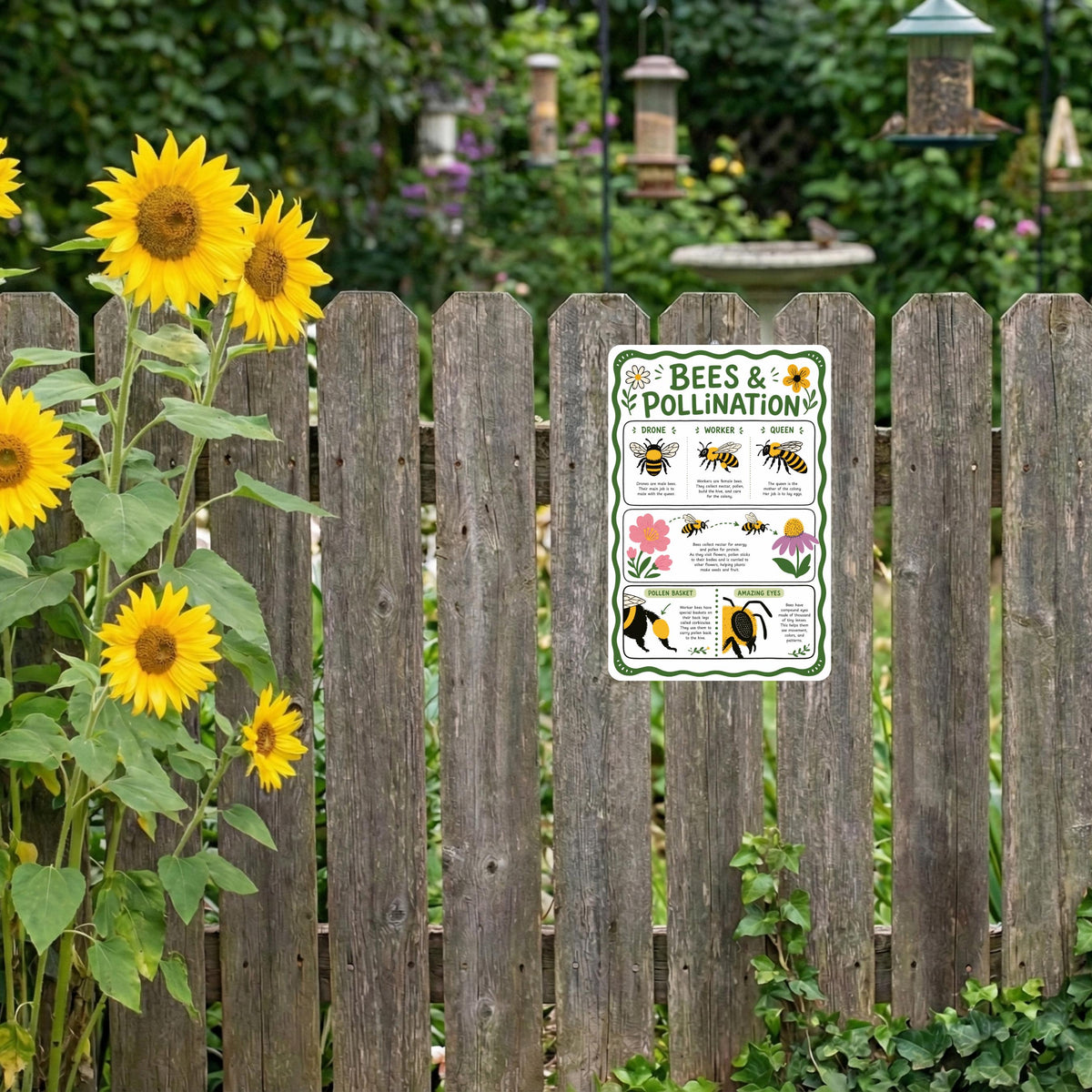 Bees & Pollination Metal Sign