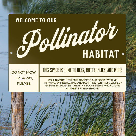 Vintage Woodland Pollinator Habitat Sign