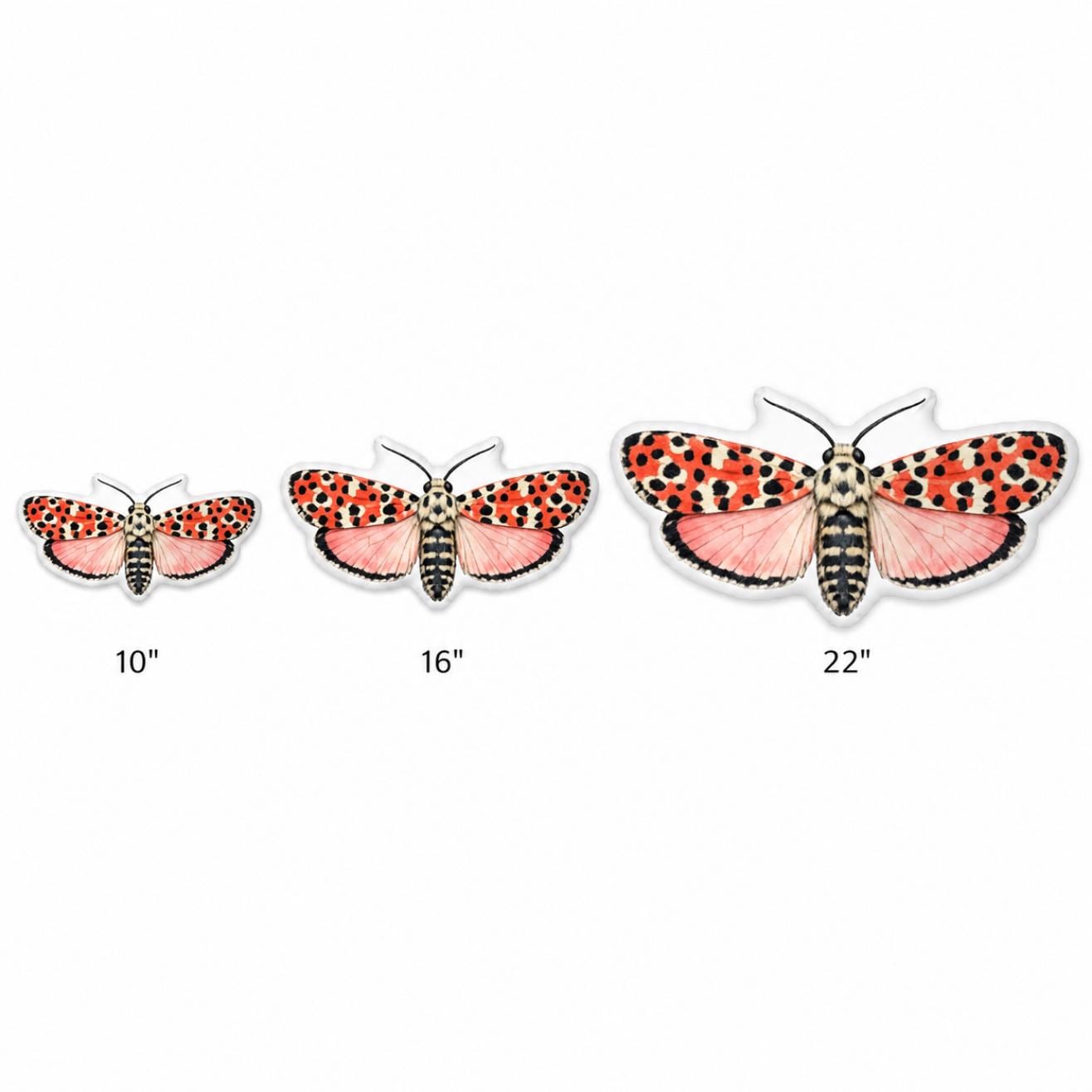 Bella Moth Shaped Pillow, 10x10 16x16 22x22, Whimsigoth Decor