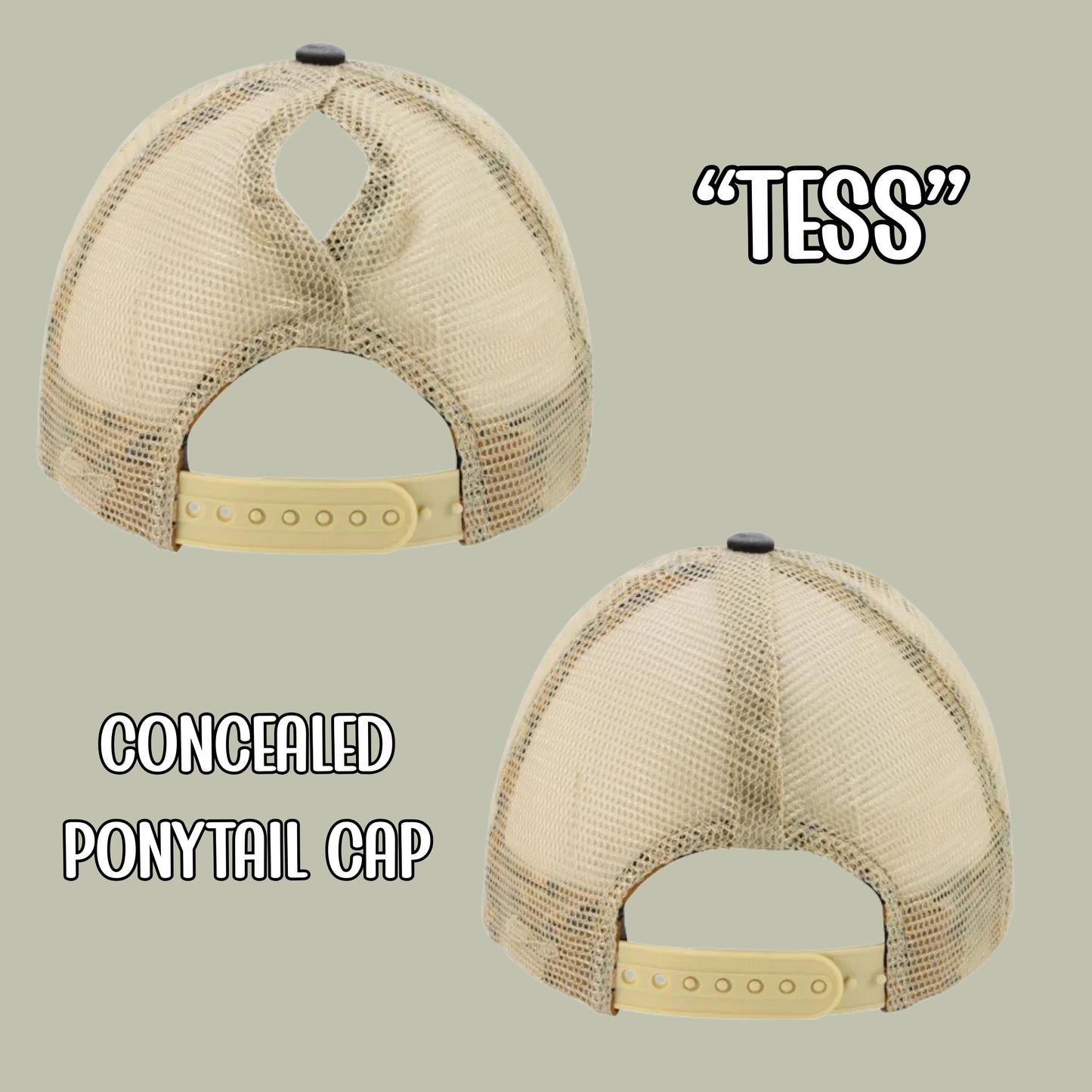 Let's Go Fishing Ponytail Cap - Rainbow Trout Hat - Gift for Fishers